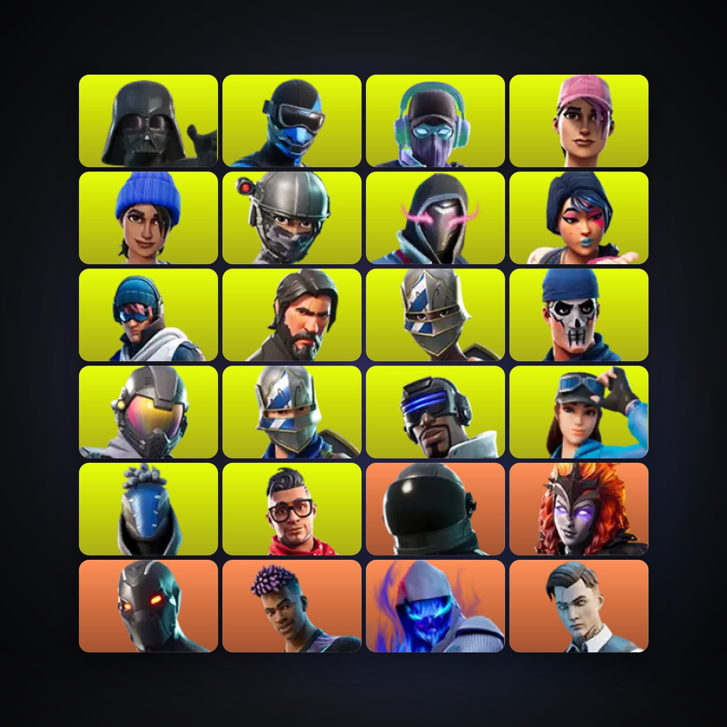 Fortnite locker — 202 skins — 1.1K V-Bucks — lvl 2295 — HabibiAccounts