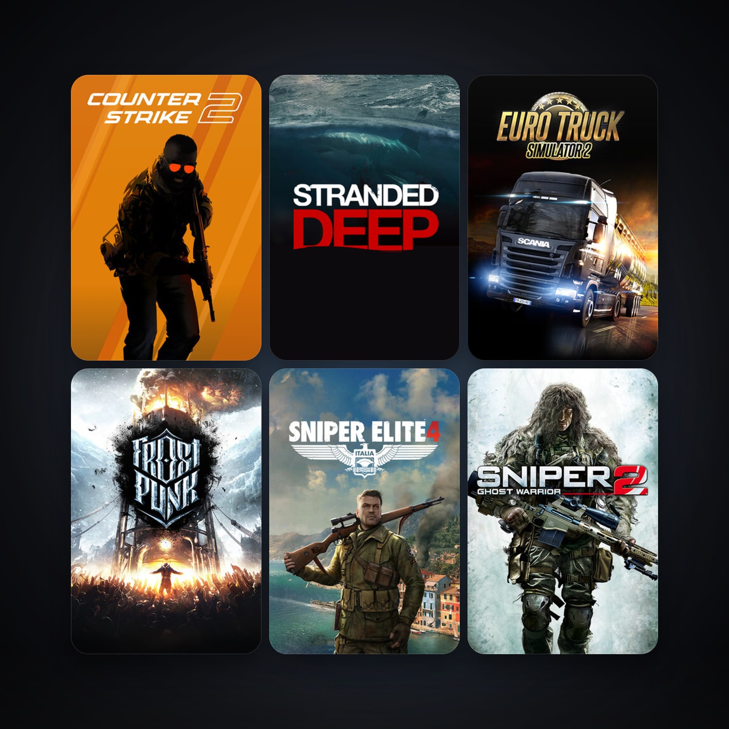 CS2 Prime + Sniper: Ghost Warrior 2, 14 games, clean — HabibiAccounts