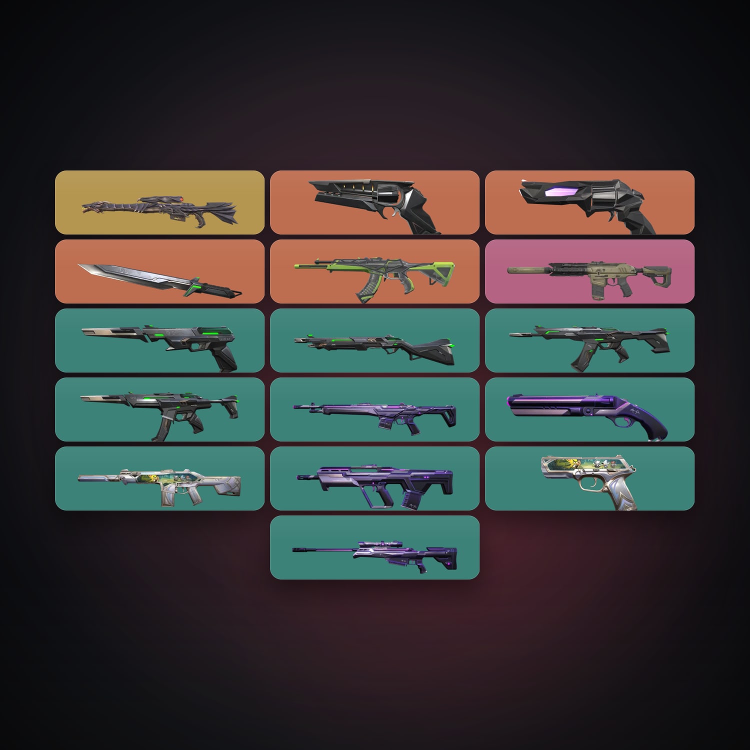 KR Gold 1 locker — 1 knives, 17 skins, lvl 48 — HabibiAccounts