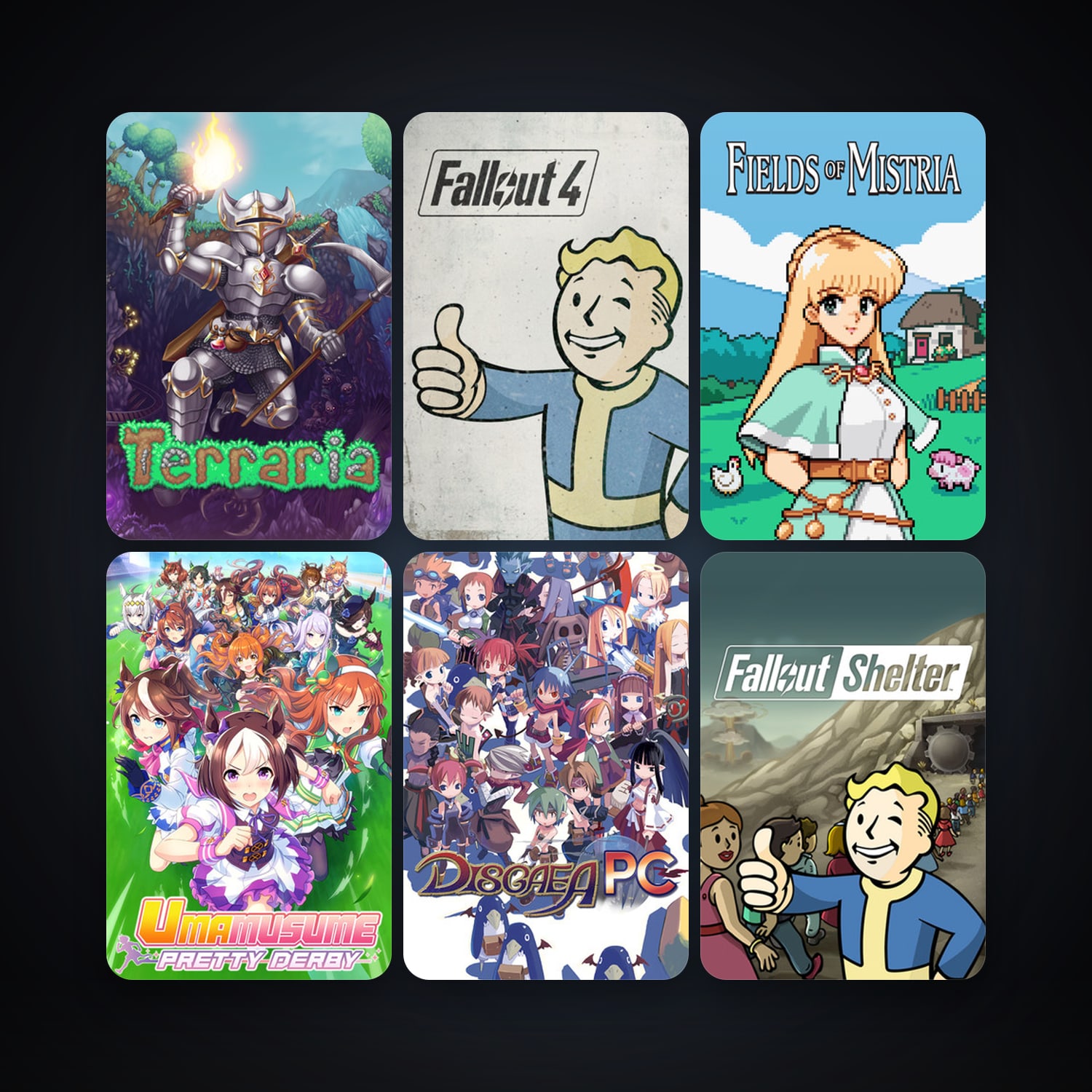 Terraria + Fallout 4, 43 games, clean — HabibiAccounts