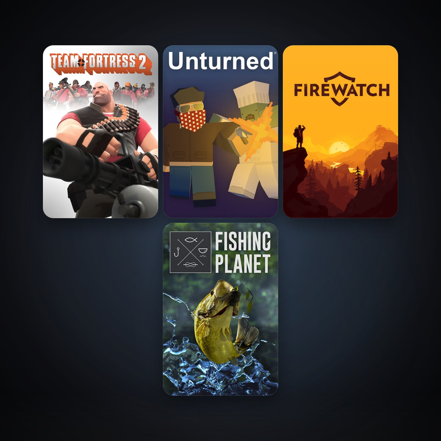 Team Fortress 2 + Unturned, 6 games, clean — HabibiAccounts
