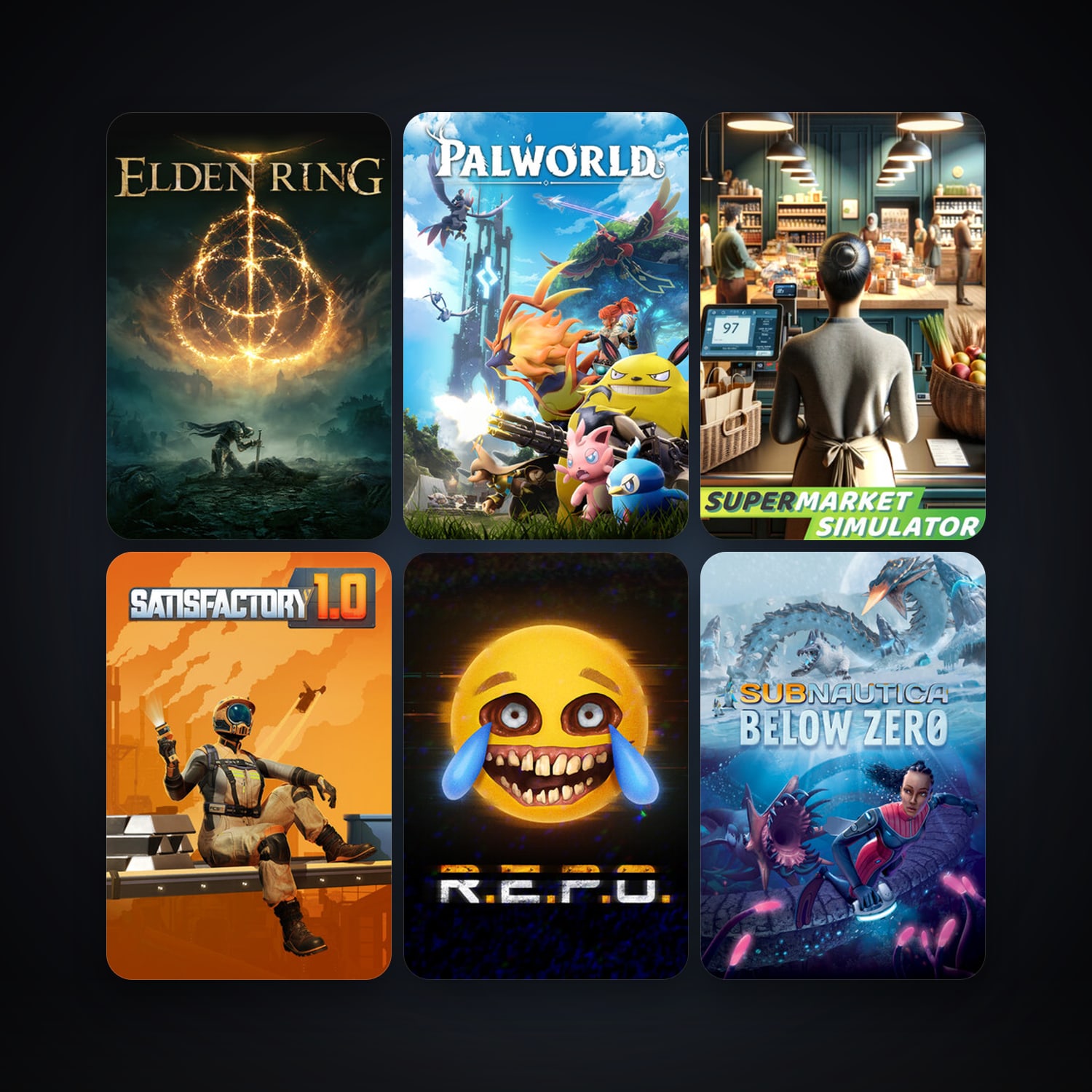 Satisfactory + Subnautica: Below Zero, 44 games, clean — HabibiAccounts