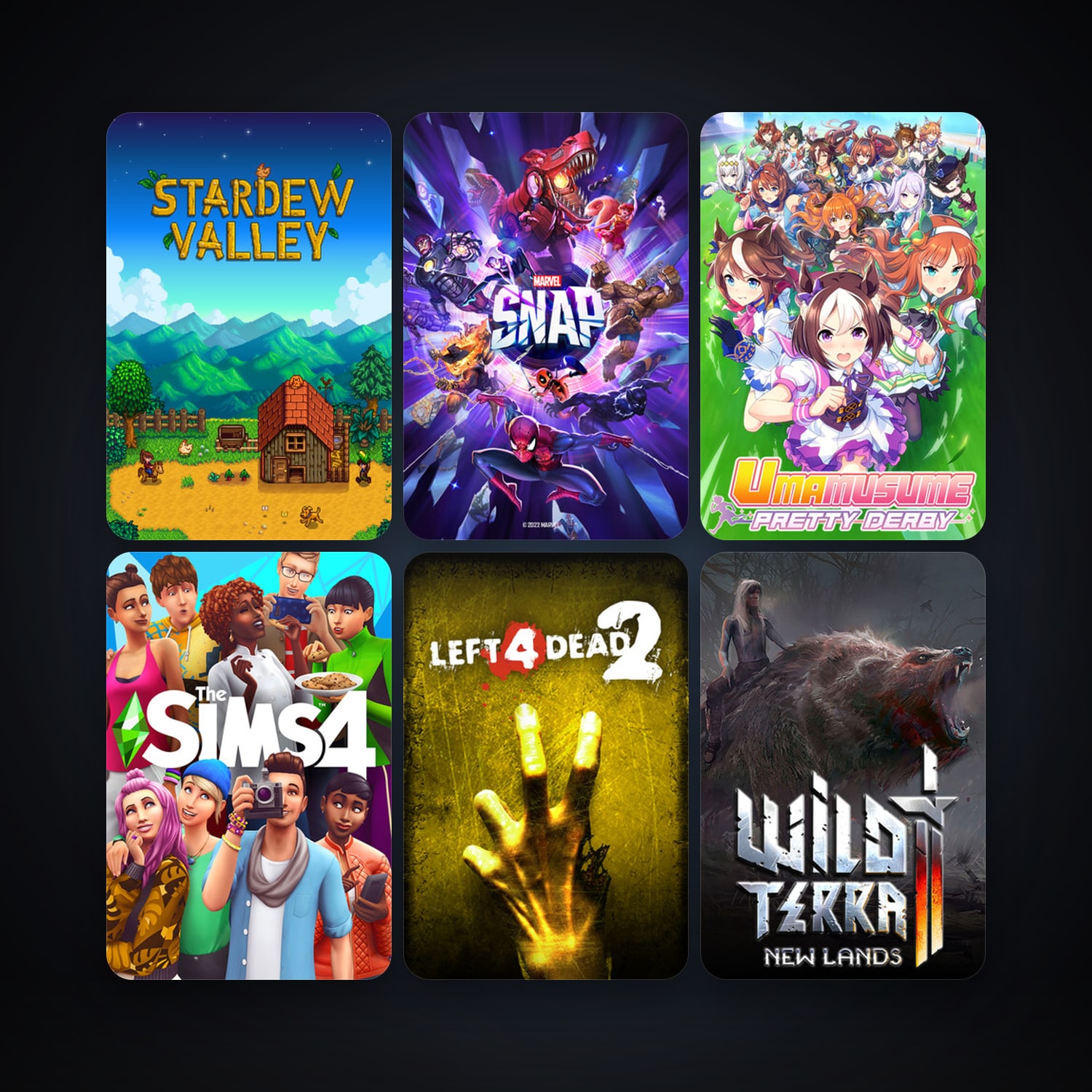 Left 4 Dead 2 + Stardew Valley, 21 games, clean — HabibiAccounts