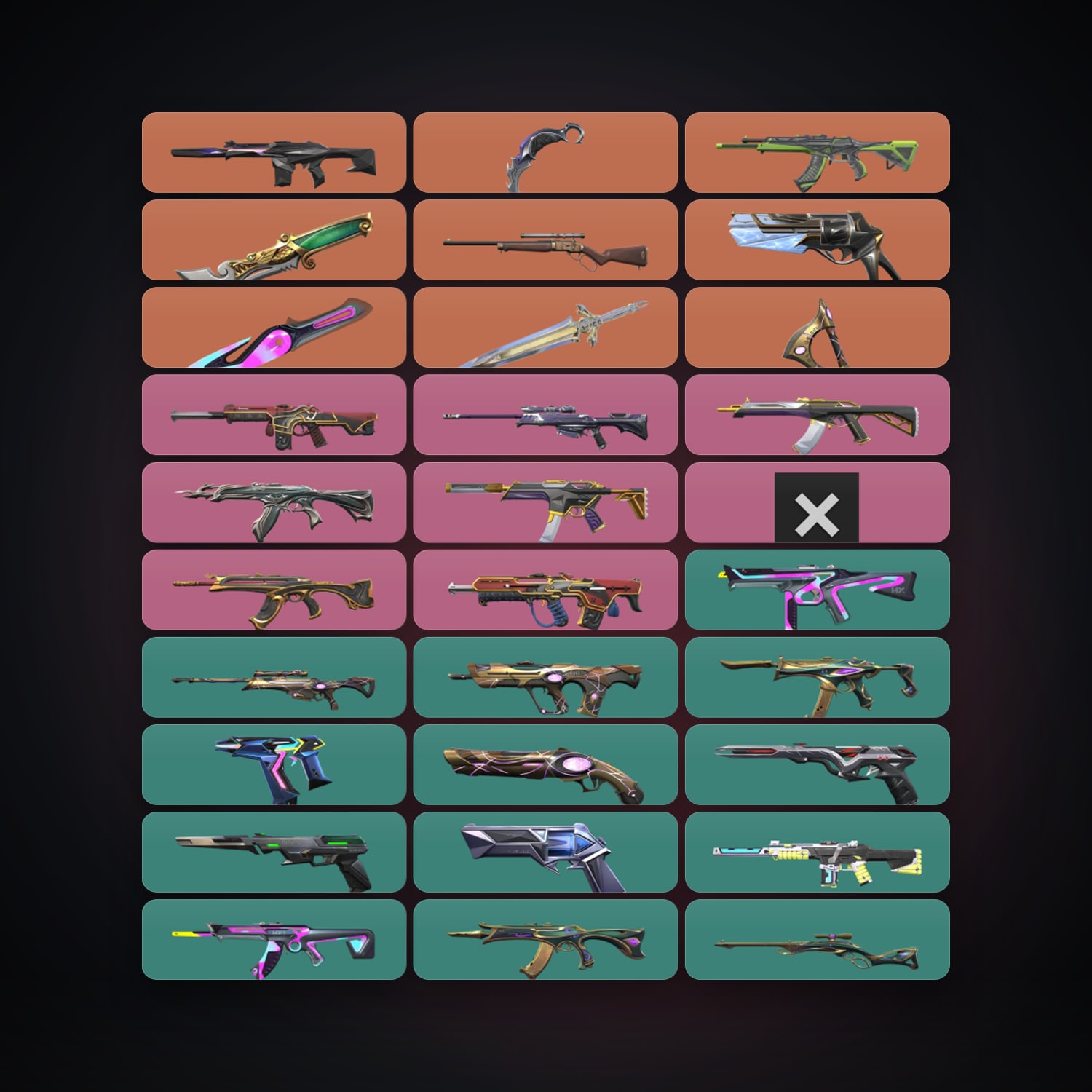 AP Silver 3 locker — 5 knives, 63 skins, lvl 258 — HabibiAccounts