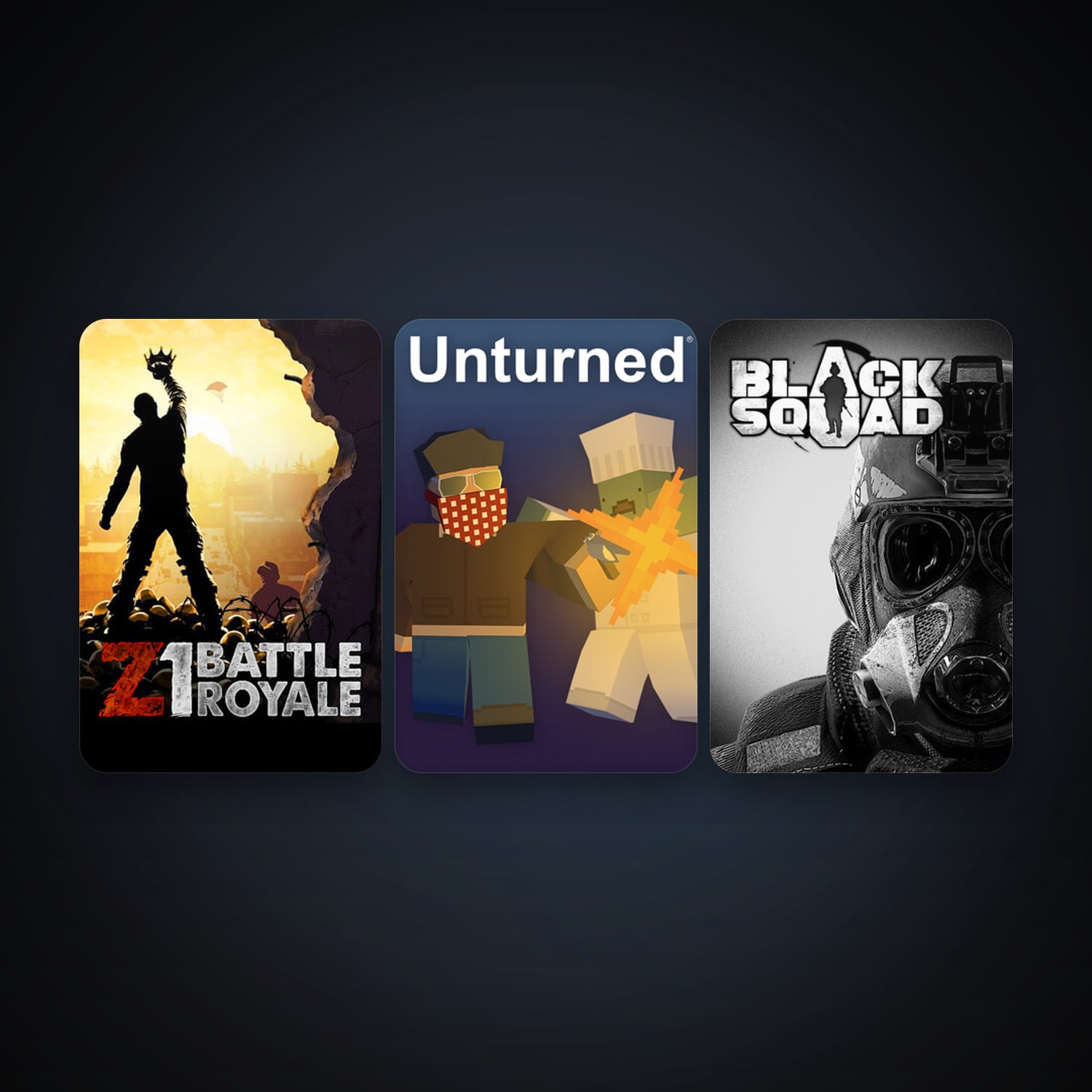 Unturned + Z1 Battle Royale, 7 games, clean — HabibiAccounts