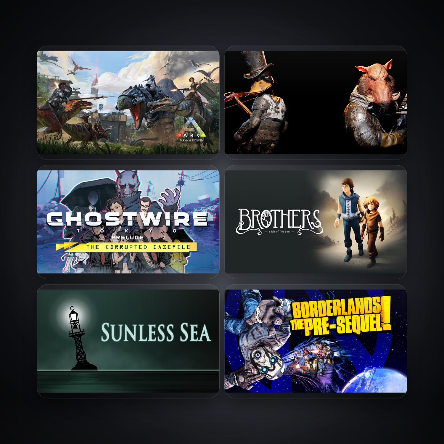 Epic ARK: Survival Evolved + Mutant Year Zero Road to Eden — TR — 8 games — HabibiAccounts