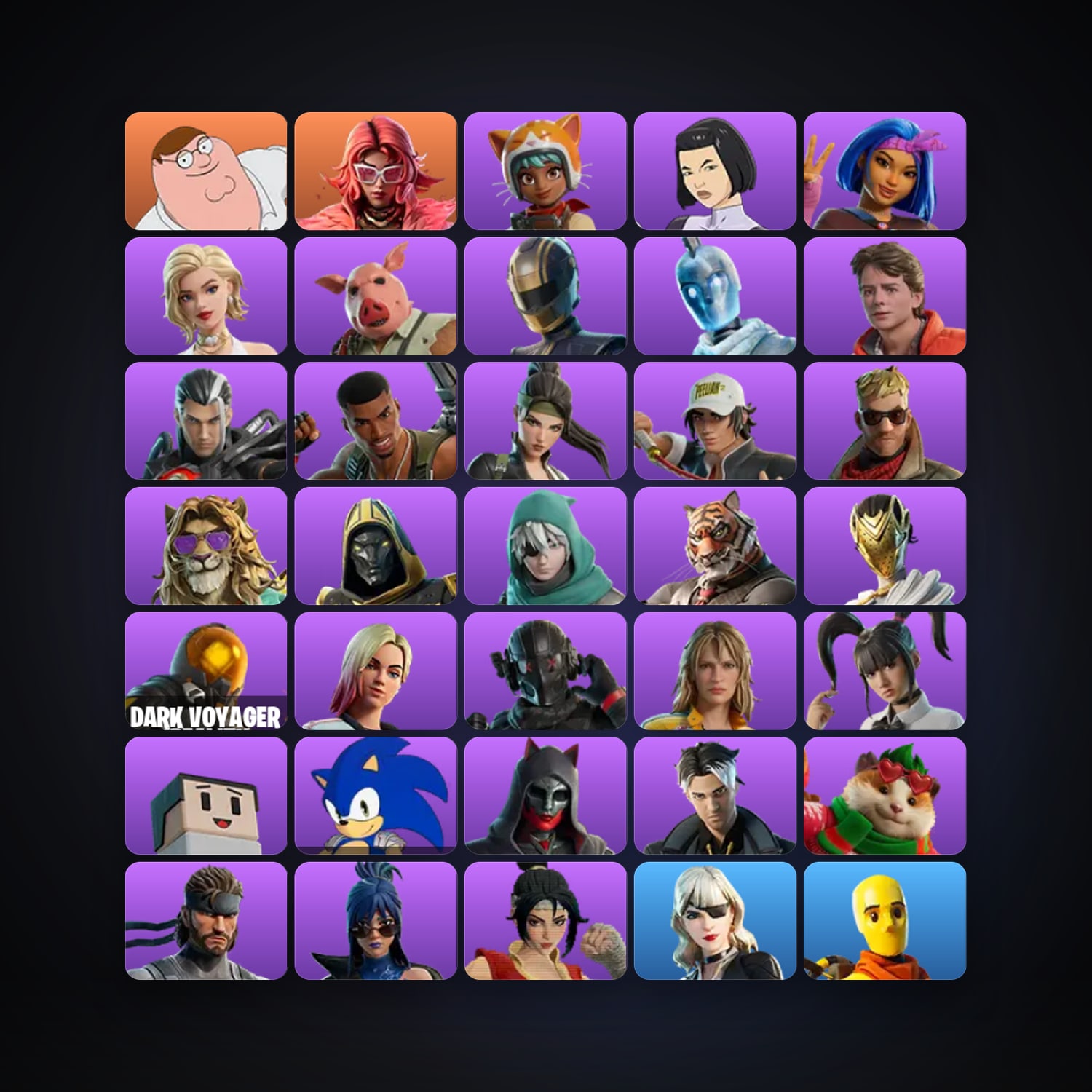 Peter Griffin — Valeria — 46 skins — 550 V-Bucks — lvl 1872 — HabibiAccounts