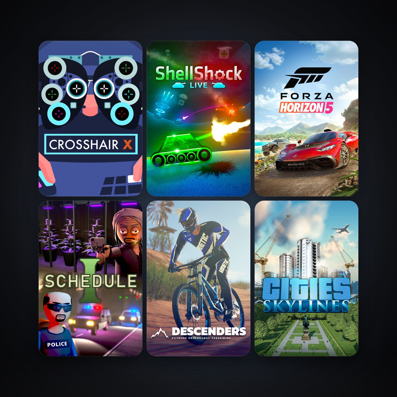 Cities: Skylines + ShellShock Live, 64 games, clean — HabibiAccounts