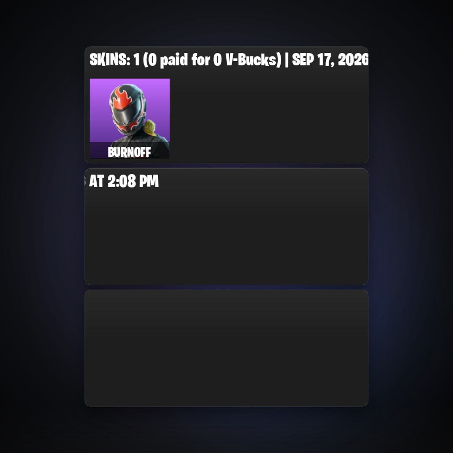 Burnoff — 1 skins — 100 V-Bucks — lvl 20 — HabibiAccounts