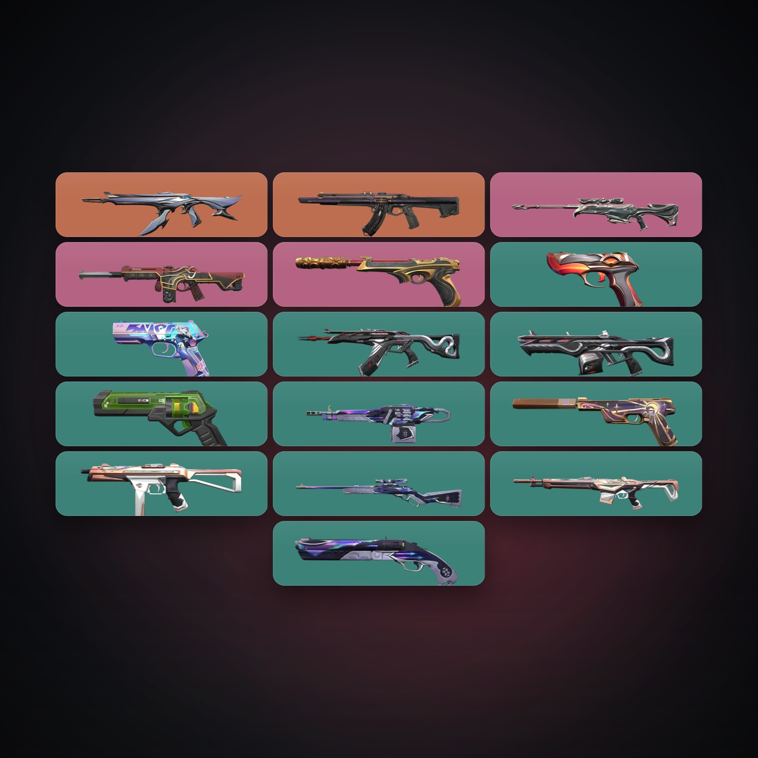 AP Gold 1 locker — 17 skins, lvl 105 — HabibiAccounts