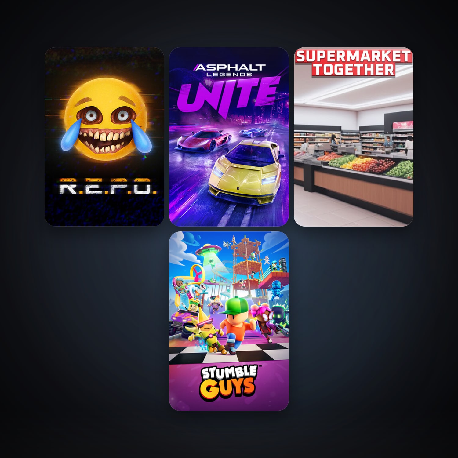 Stumble Guys + Asphalt Legends Unite, 6 games, clean — HabibiAccounts