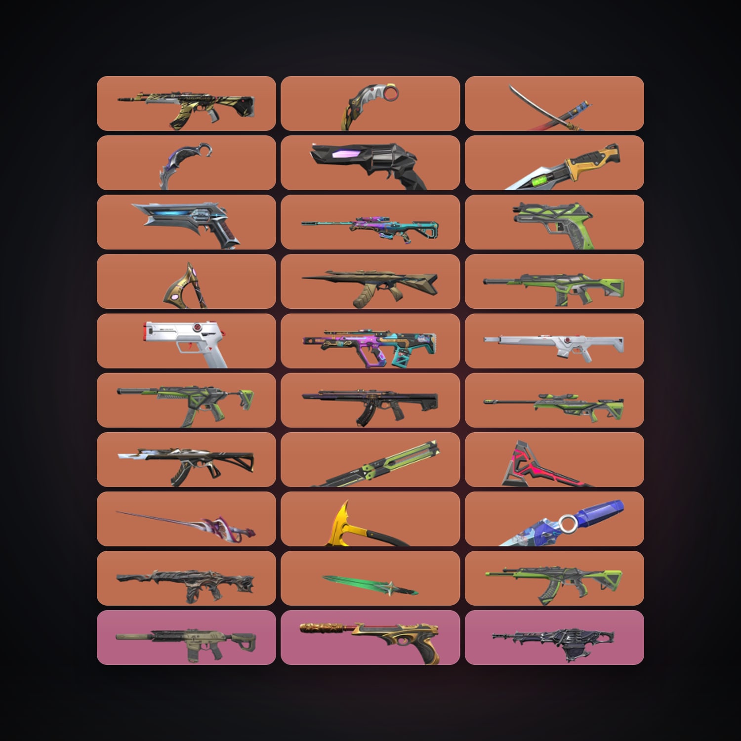 BR Gold 2 locker — 11 knives, 151 skins, lvl 199 — HabibiAccounts