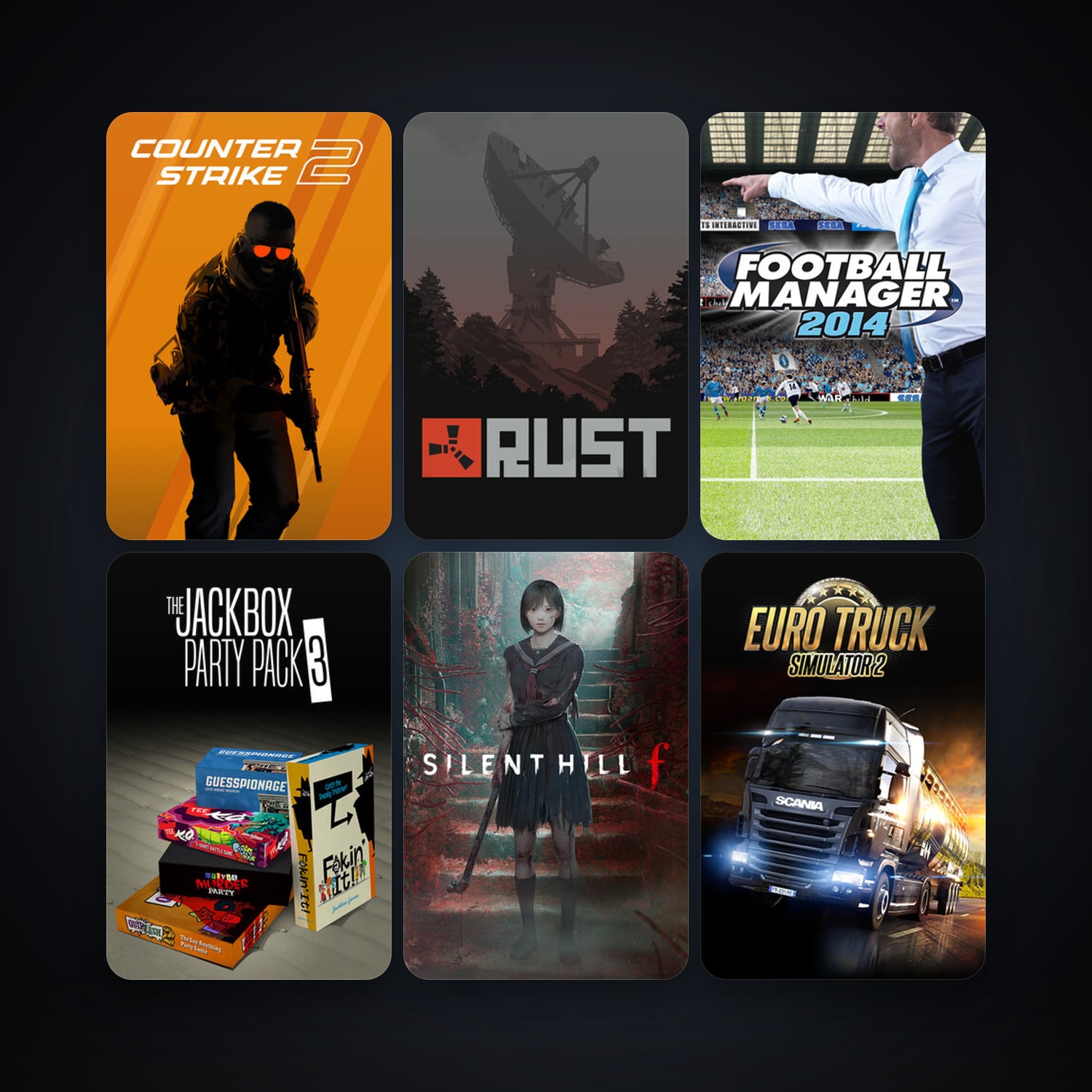 CS2 Prime + Euro Truck Simulator 2, 18 games, clean — HabibiAccounts