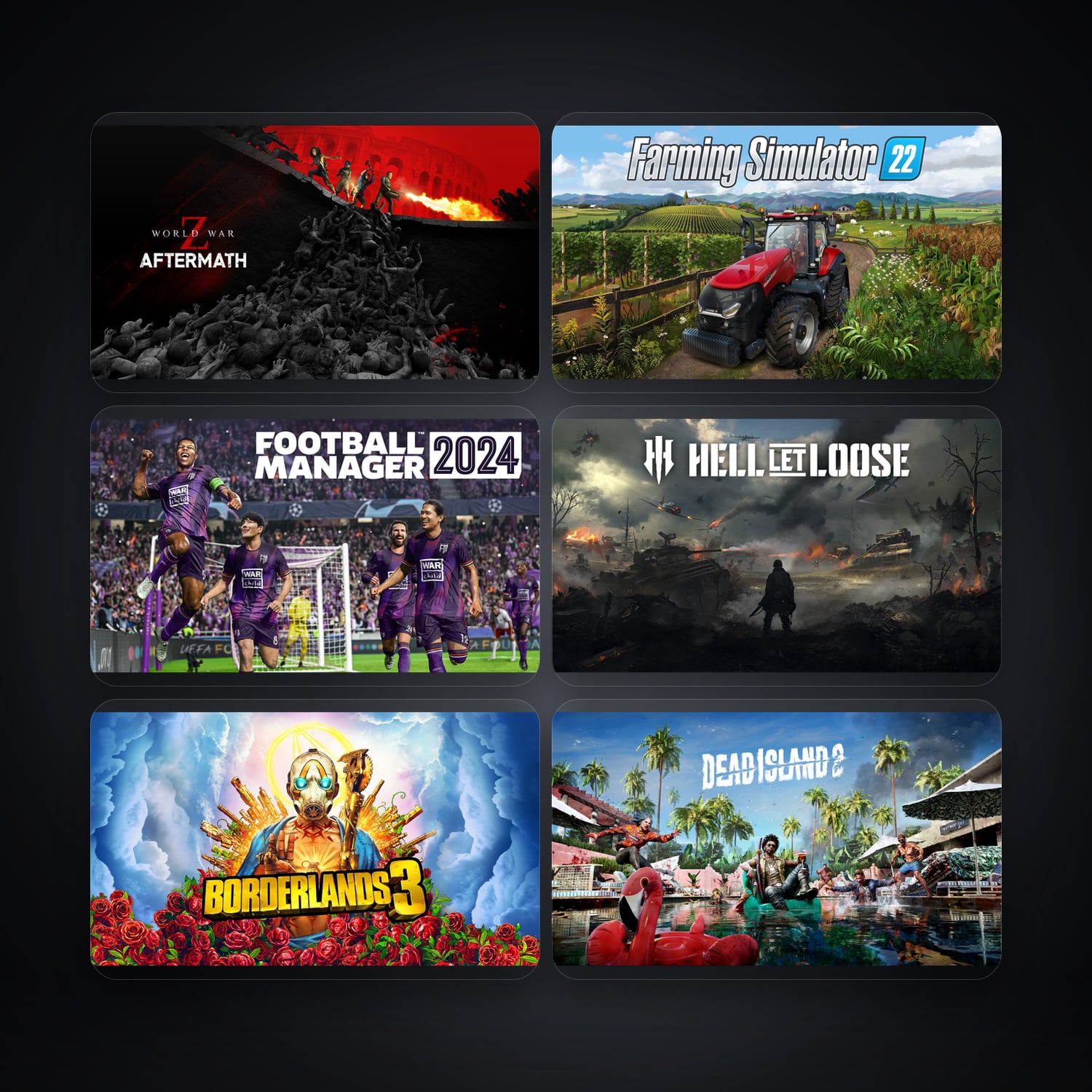 هالحساب إبك فيه World War Z وFarming Simulator 22، MY، 60 ألعاب — HabibiAccounts