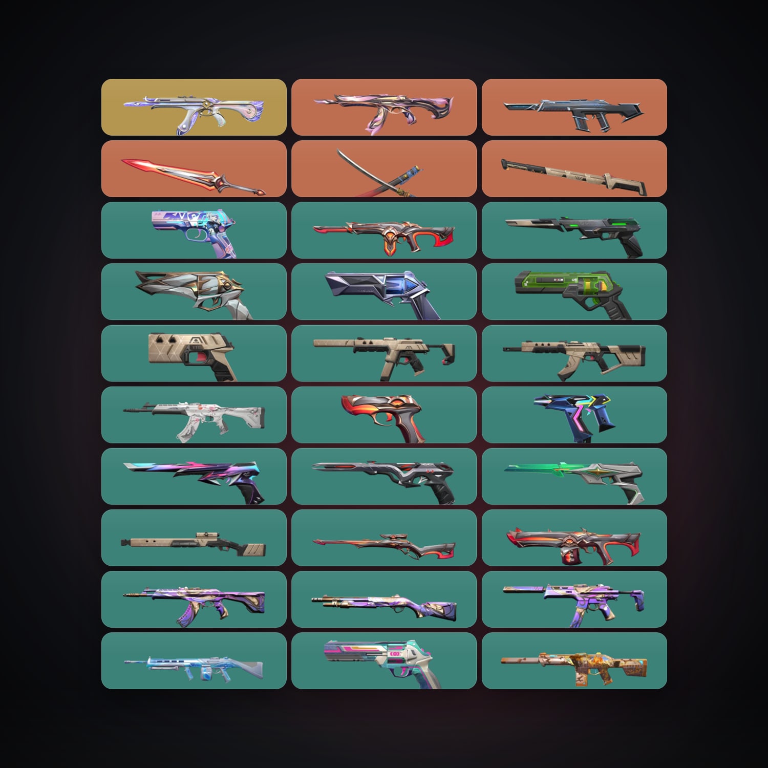 NA Gold 1 locker — 3 knives, 43 skins, lvl 288 — HabibiAccounts
