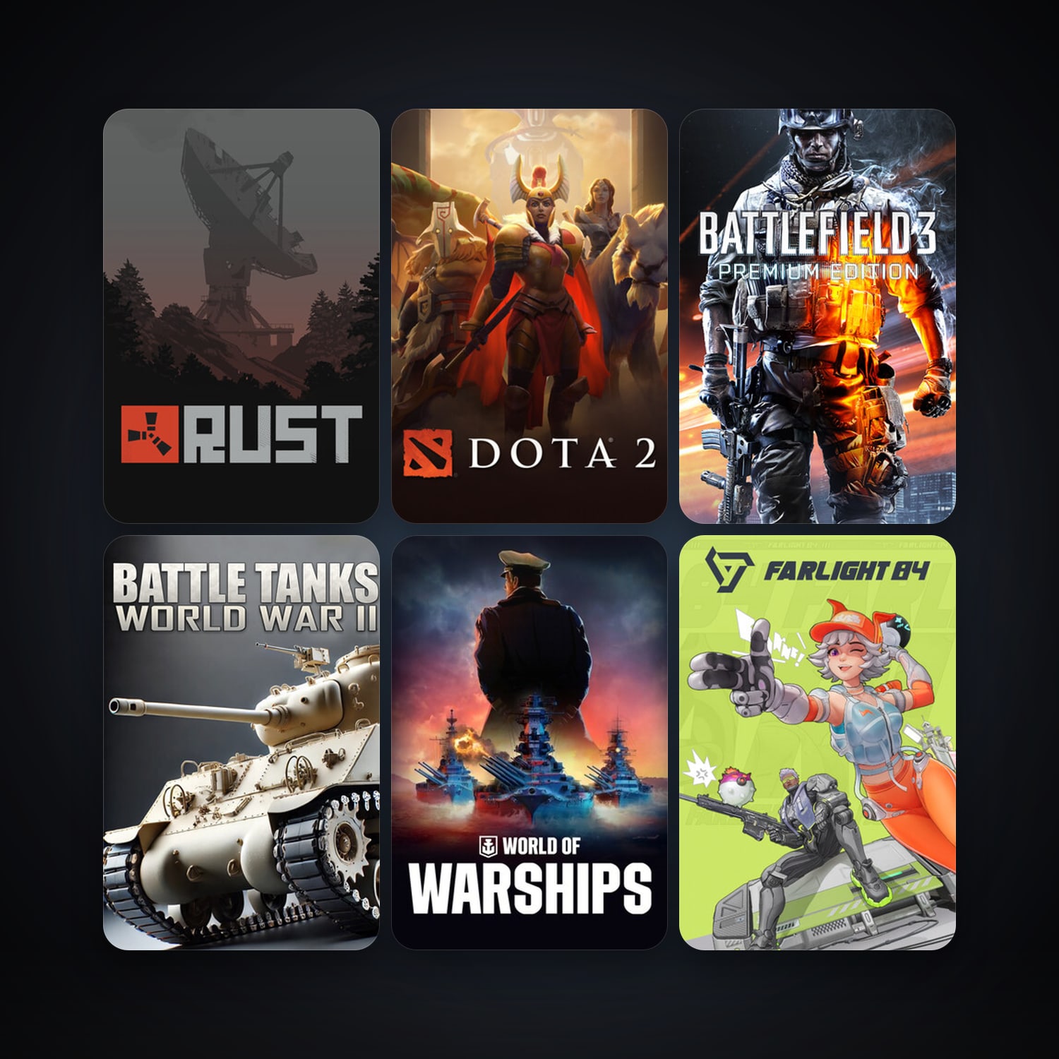Dota 2 + Rust, 11 games, clean — HabibiAccounts