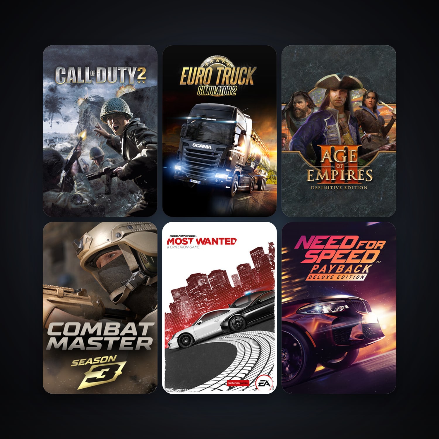 Counter-Strike: Source + Call of Duty 2, 44 games, clean — HabibiAccounts