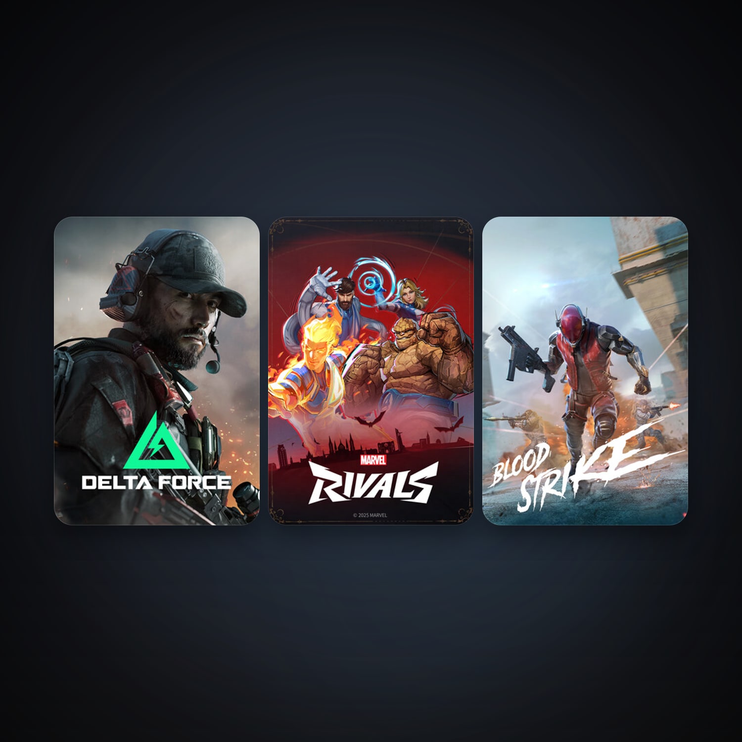 Delta Force: Hawk Ops + Marvel Rivals, 6 games, clean — HabibiAccounts