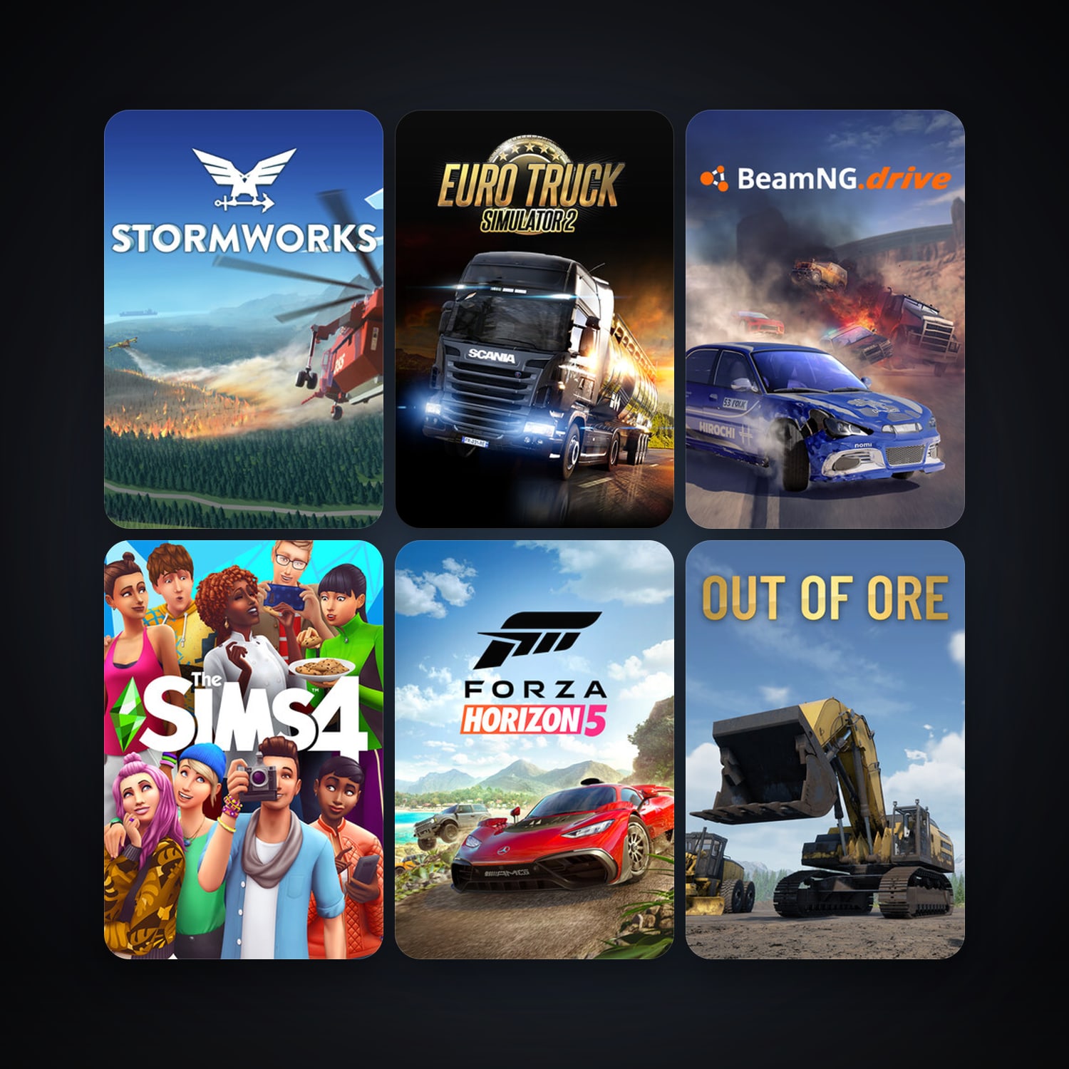 Euro Truck Simulator 2 + BeamNG.drive, 11 games, clean — HabibiAccounts