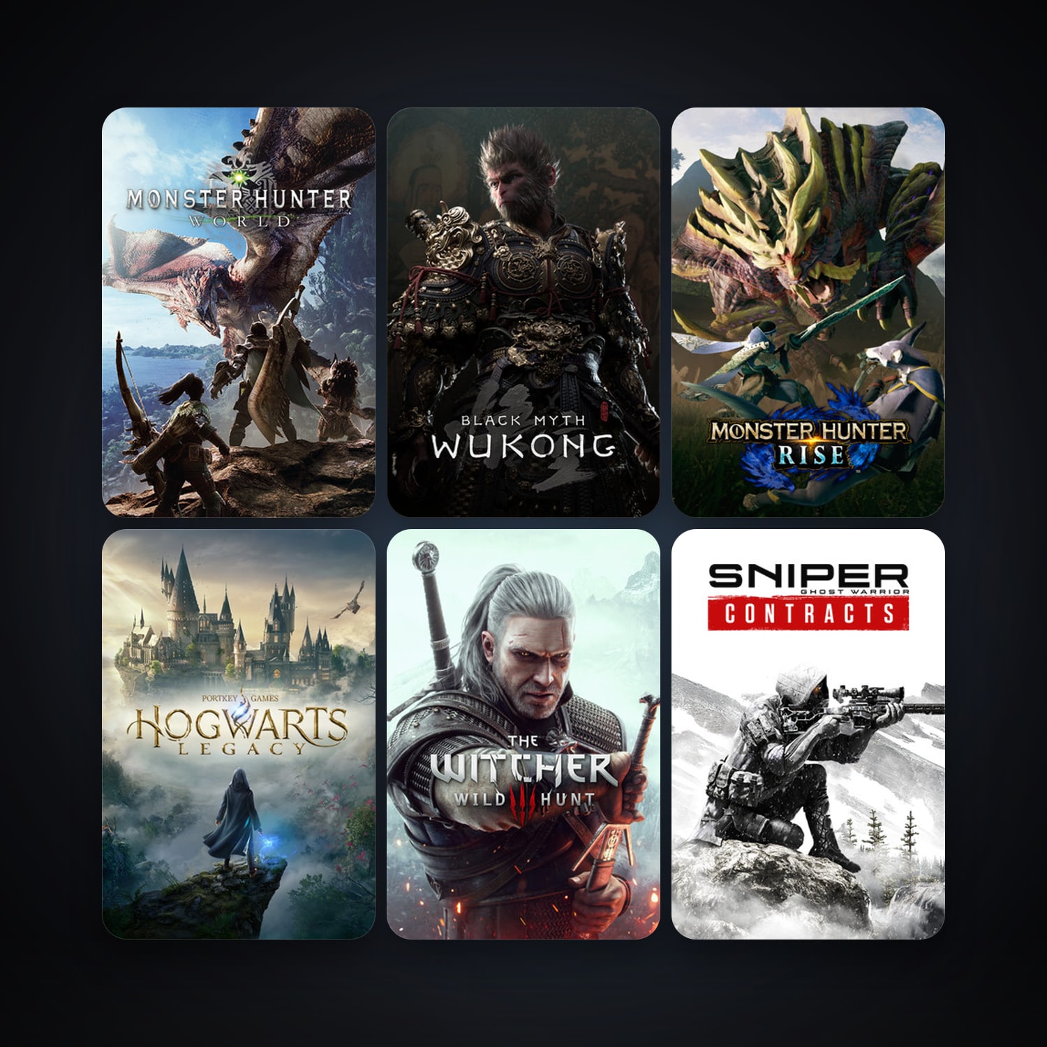 The Witcher 3: Wild Hunt + MONSTER HUNTER: WORLD, 22 games, clean — HabibiAccounts