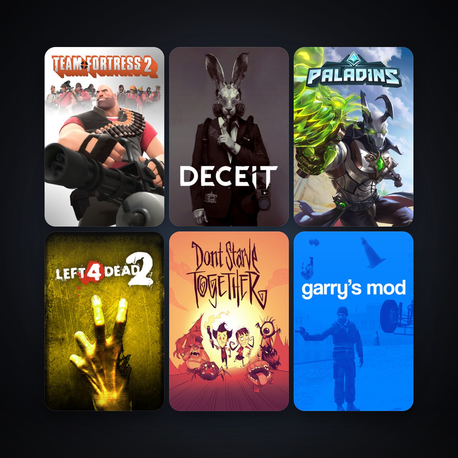 Team Fortress 2 + Left 4 Dead 2, 53 games, Steam 11, clean — HabibiAccounts