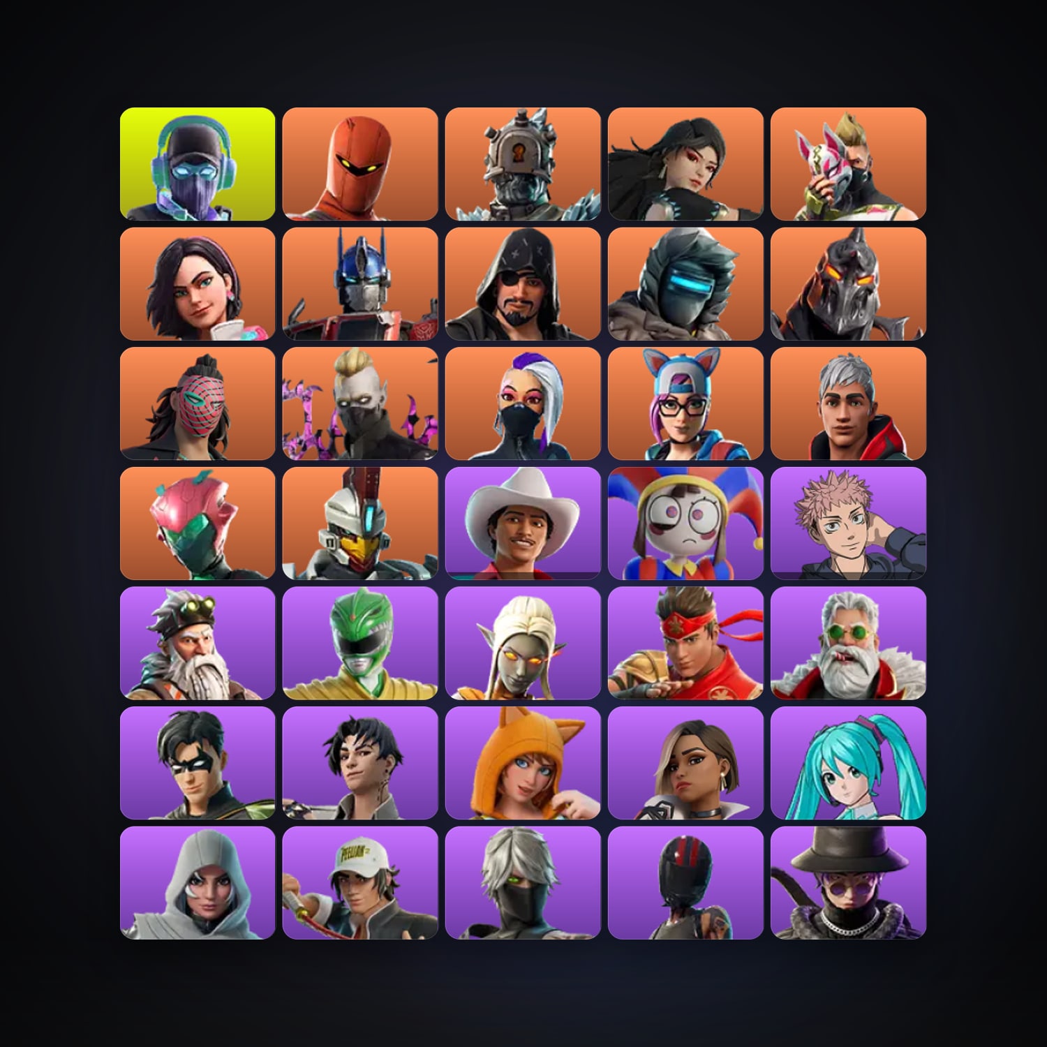 Fortnite locker — 165 skins — 2.1K V-Bucks — lvl 836 — HabibiAccounts