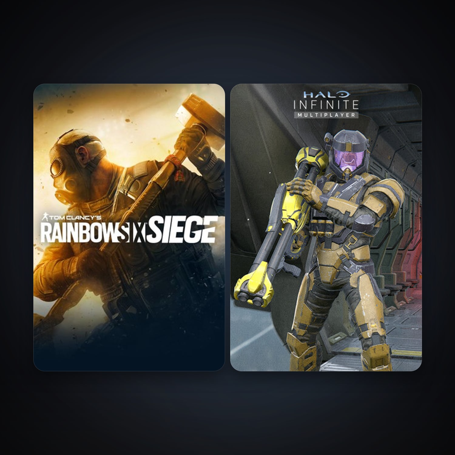 Tom Clancy's Rainbow Six Siege + Halo Infinite, 4 games, clean — HabibiAccounts
