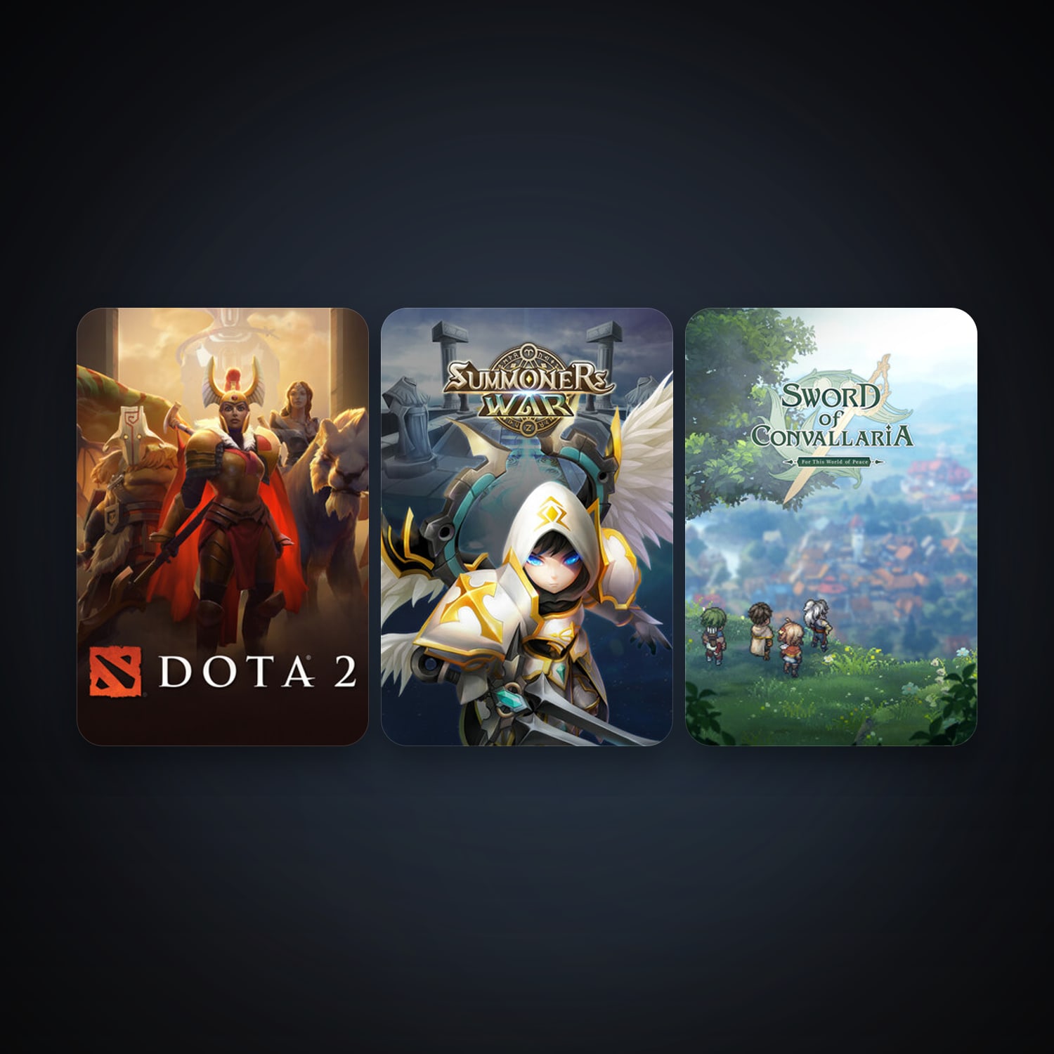 Dota 2 + Summoners War, 4 games, clean — HabibiAccounts