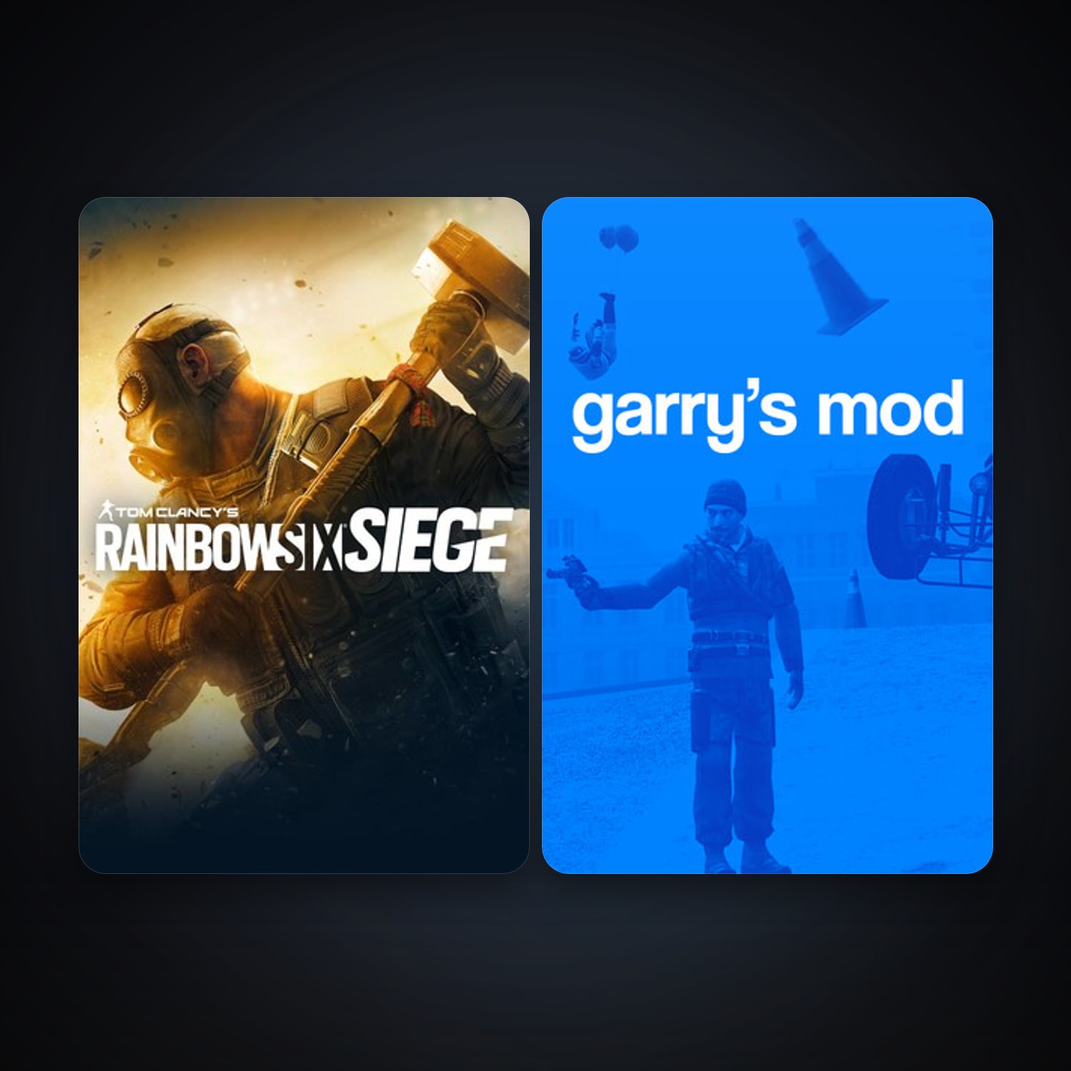 Garry's Mod + Tom Clancy's Rainbow Six Siege, 2 games, clean — HabibiAccounts