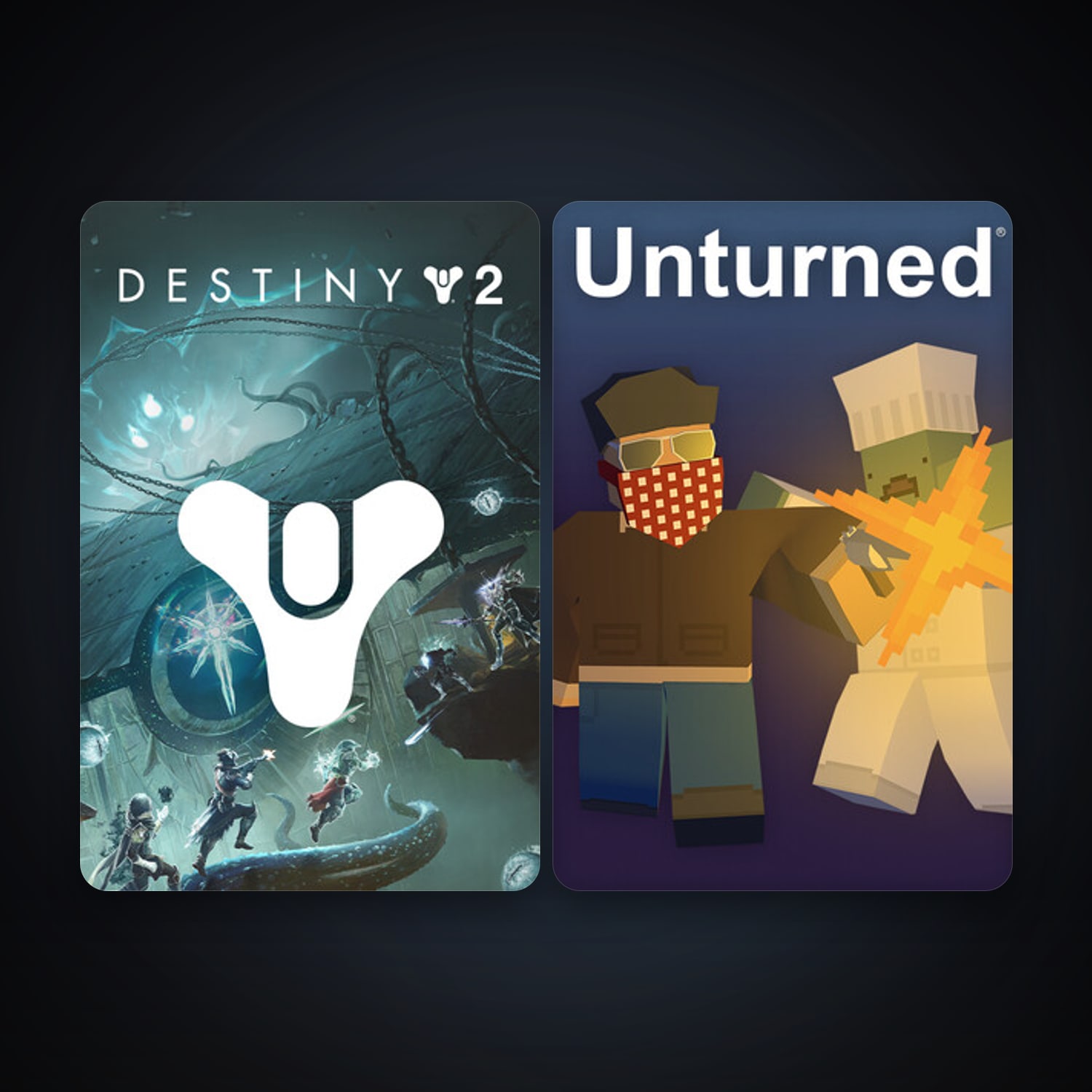 Unturned + Destiny 2, 2 games, clean — HabibiAccounts