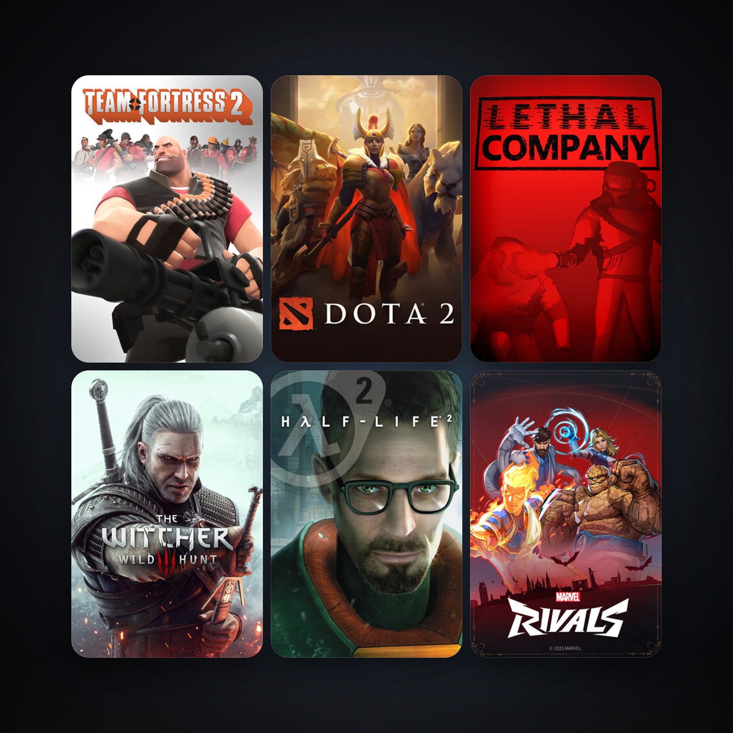 Half-Life 2 + Team Fortress 2, 50 games, clean — HabibiAccounts