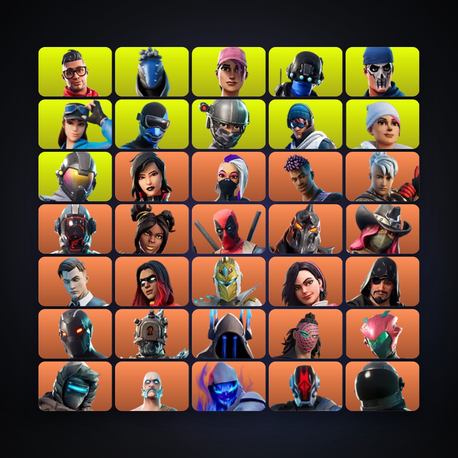 هالحساب فورتنايت Sorana وCatalyst، اللوكر مليان 261 سكن، 350 فيبوكس، لفل 2829، 286 فوز — HabibiAccounts