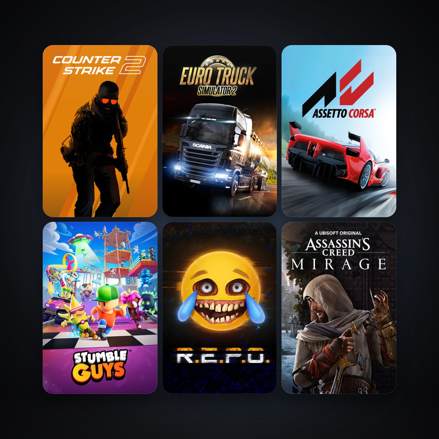 CS2 Prime + Euro Truck Simulator 2, 50 games, clean — HabibiAccounts
