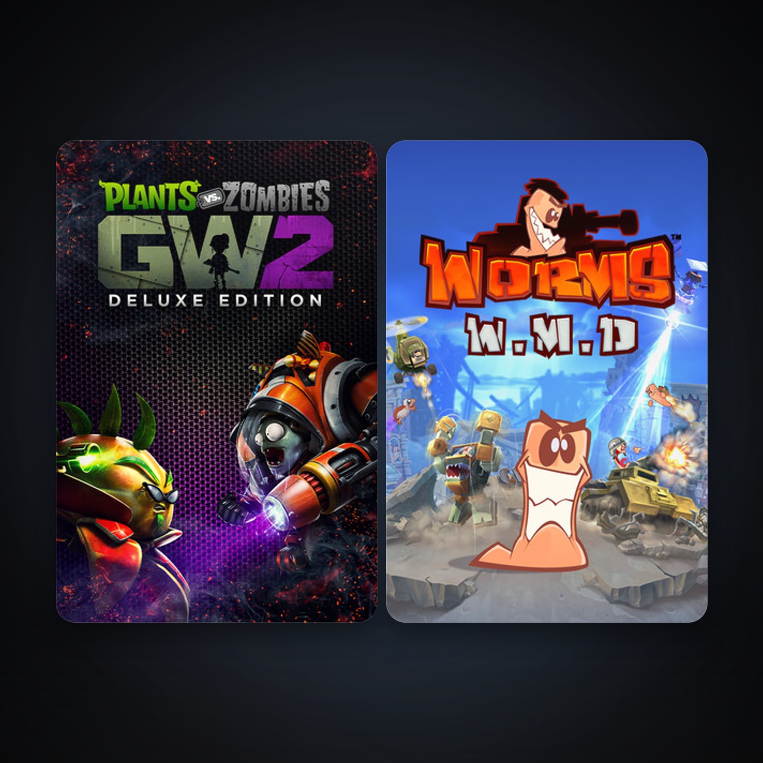 Worms W.M.D + Plants vs. Zombies Garden Warfare 2: Deluxe Edition, 2 games, clean — HabibiAccounts