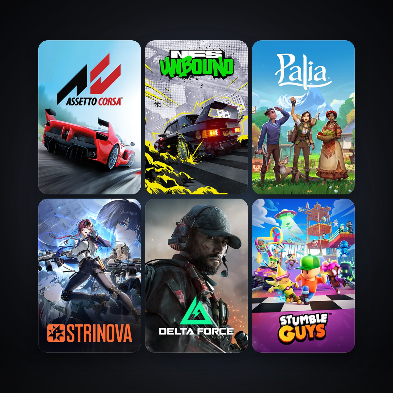 Assetto Corsa + Strinova, 14 games, clean — HabibiAccounts