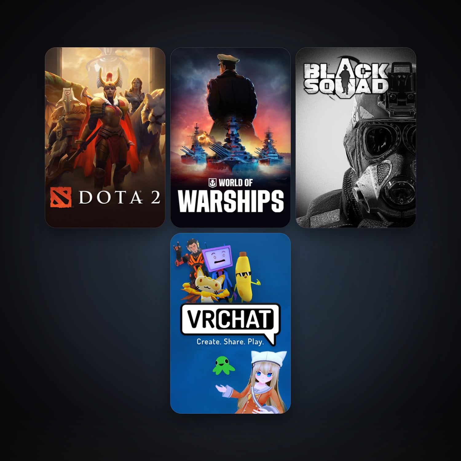 Dota 2 + VRChat, 8 games, clean — HabibiAccounts