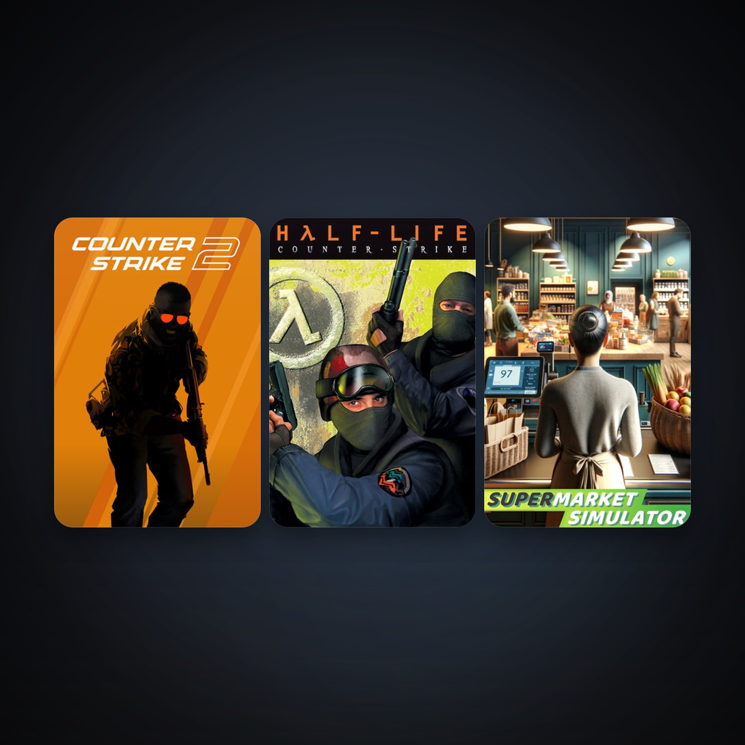Counter-Strike + CS2 Prime, 5 games, Steam 10, clean — HabibiAccounts