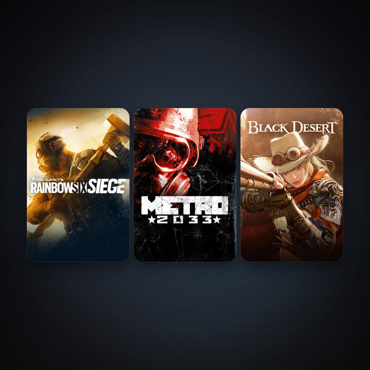 Metro 2033 + Tom Clancy's Rainbow Six Siege, 5 games, clean — HabibiAccounts