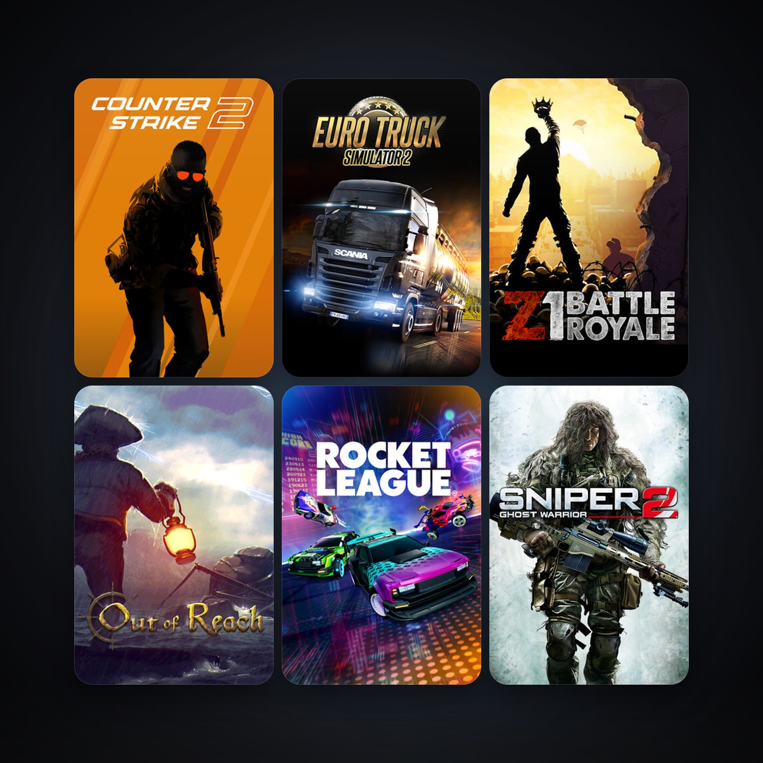 CS2 Prime + Sniper: Ghost Warrior 2, 12 games, clean — HabibiAccounts