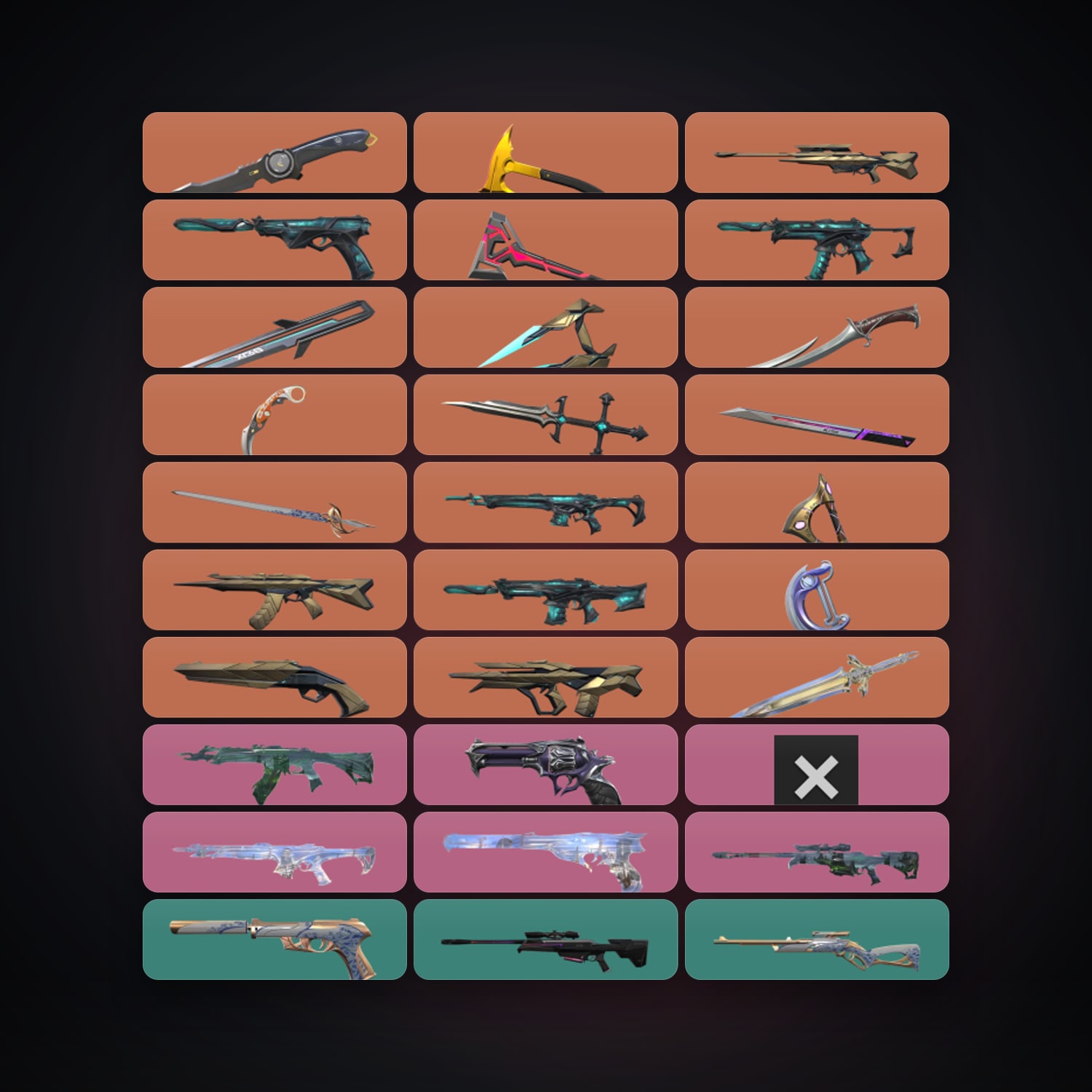 NA Gold 1 locker — 13 knives, 178 skins, lvl 364 — HabibiAccounts