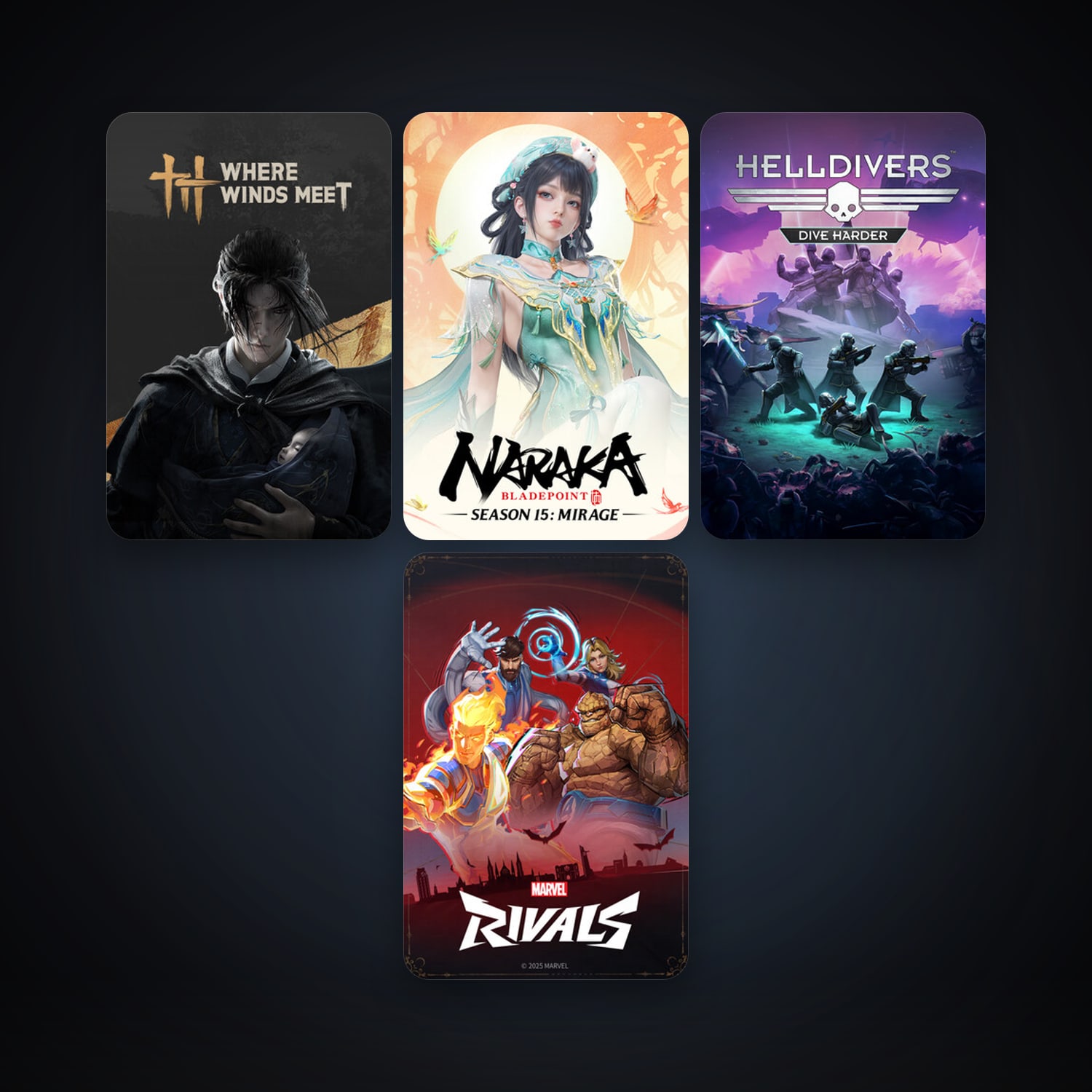 HELLDIVERS A New Hell Edition + NARAKA: BLADEPOINT, 5 games, clean — HabibiAccounts
