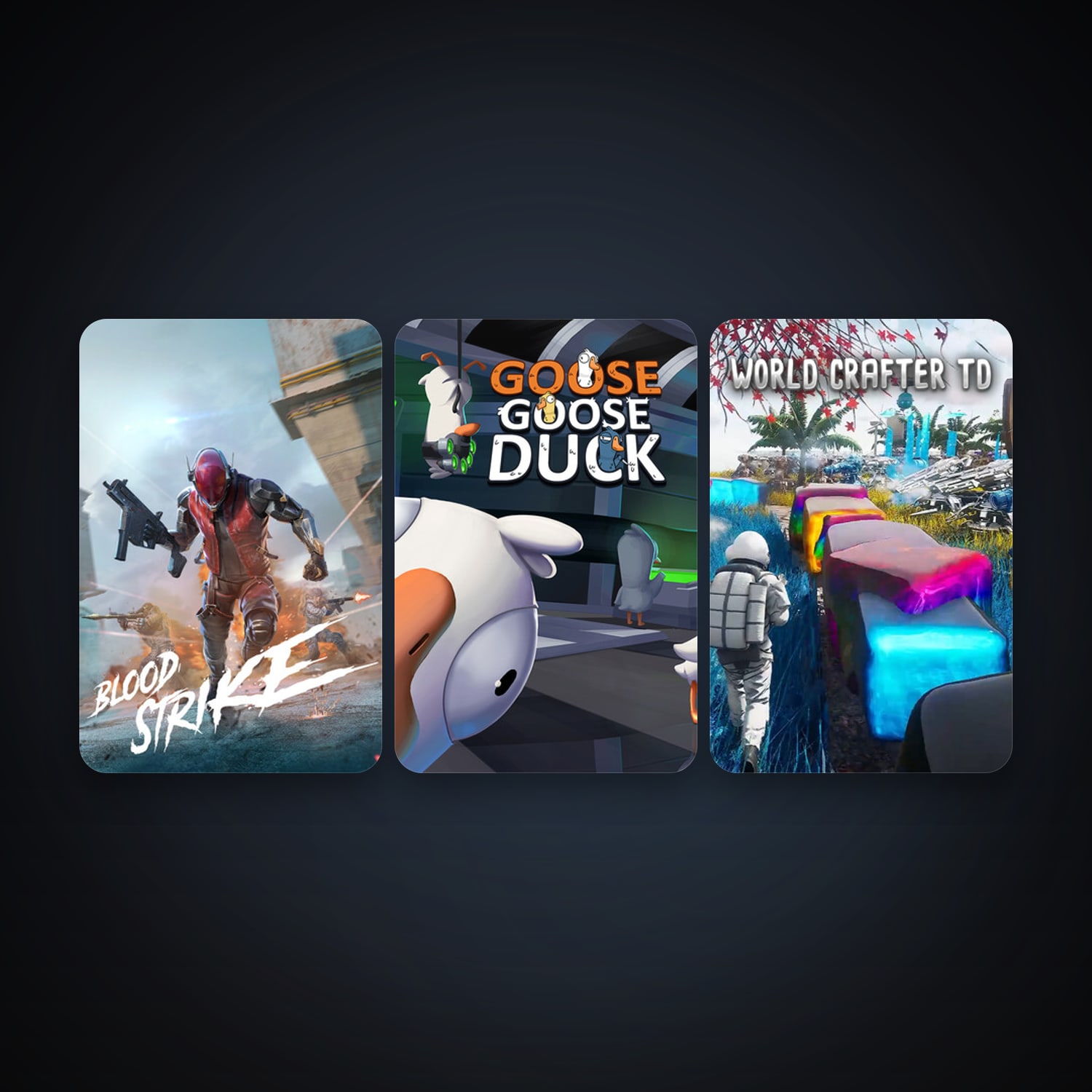 Goose Goose Duck + World Crafter TD, 3 games, clean — HabibiAccounts