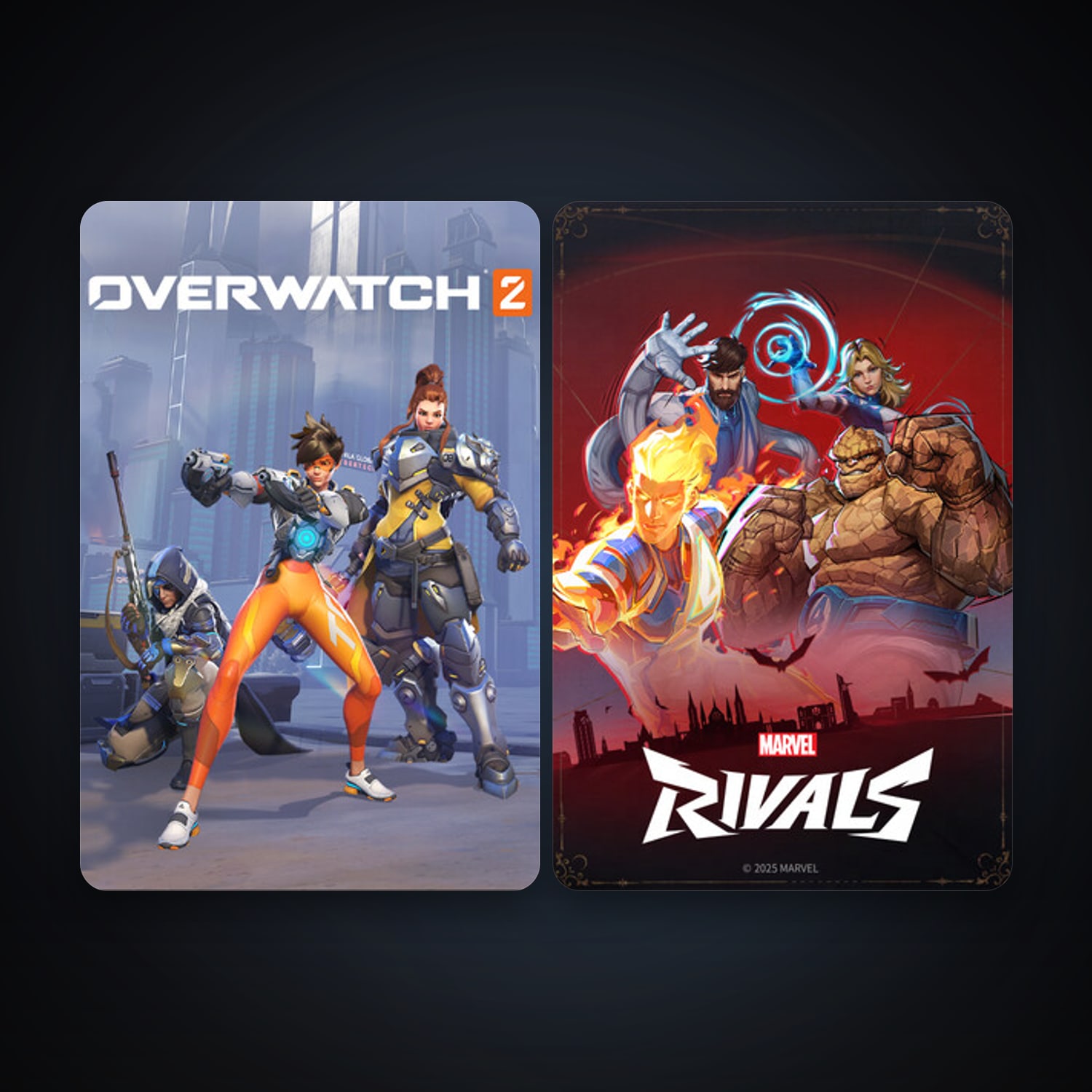 Overwatch 2 + Marvel Rivals, 5 games, clean — HabibiAccounts