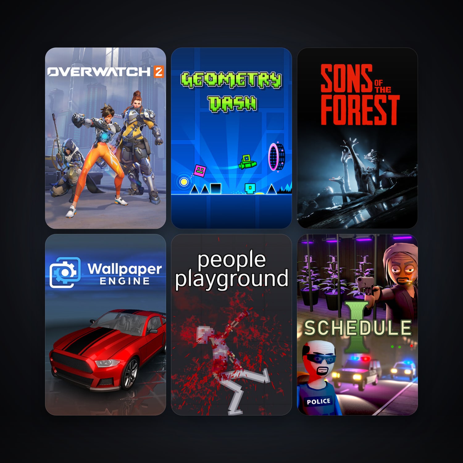 Geometry Dash + Wallpaper Engine, 54 games, clean — HabibiAccounts