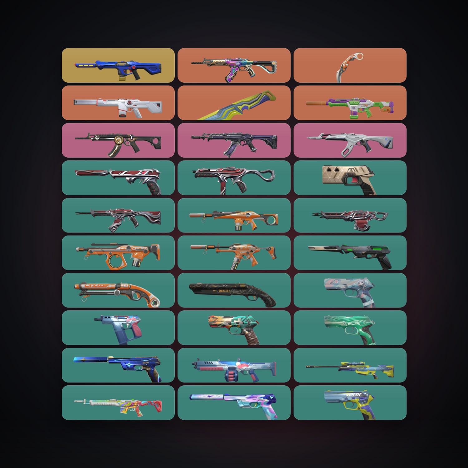 LA Plat 1 locker — 2 knives, 46 skins, lvl 202 — HabibiAccounts