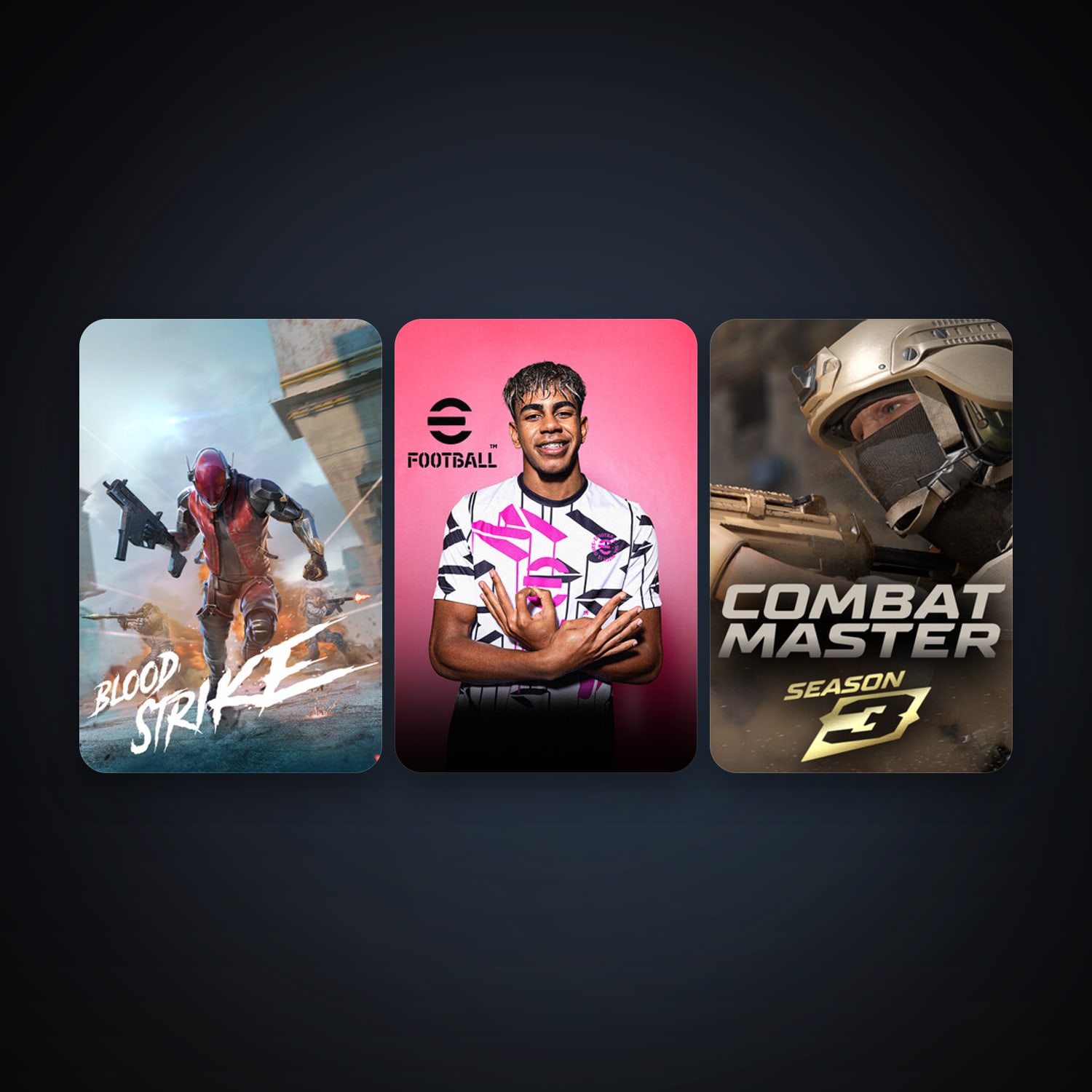 eFootball 2024 + Combat Master: Season 1, 5 games, clean — HabibiAccounts