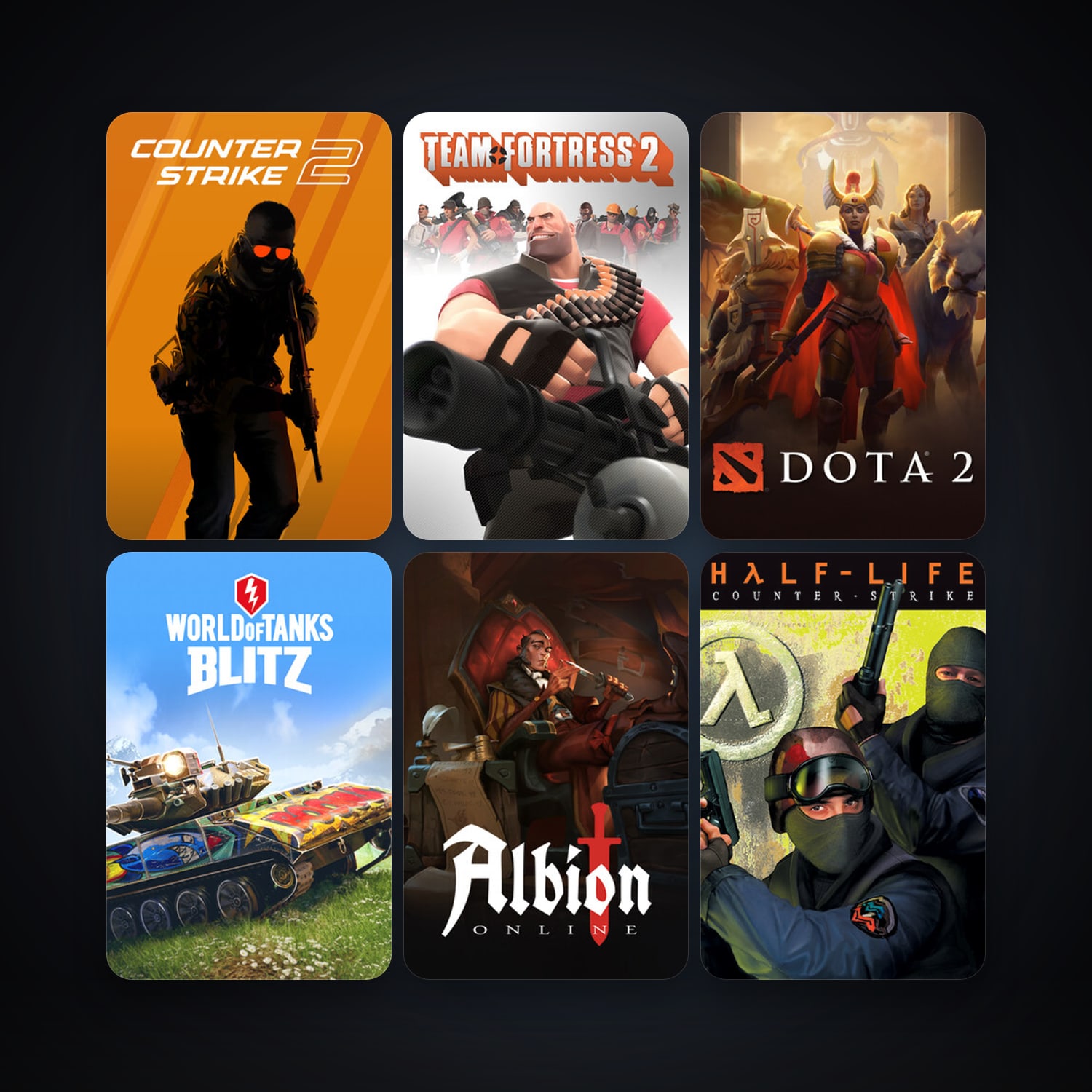 Counter-Strike + Team Fortress 2, 47 games, clean — HabibiAccounts