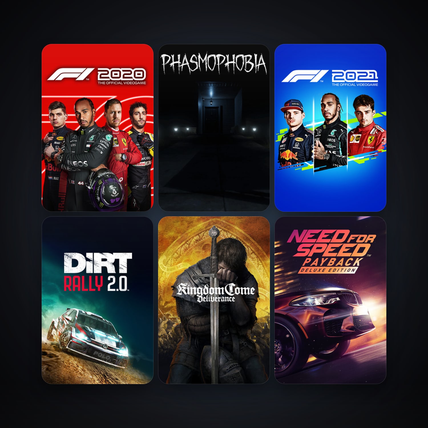 Kingdom Come: Deliverance + DiRT Rally 2.0, 7 games, clean — HabibiAccounts
