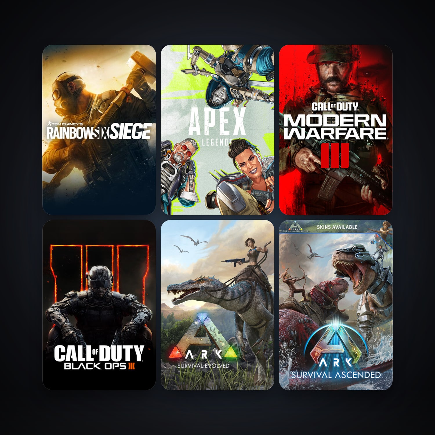 Warframe + Call of Duty: Black Ops III, 126 games, clean — HabibiAccounts