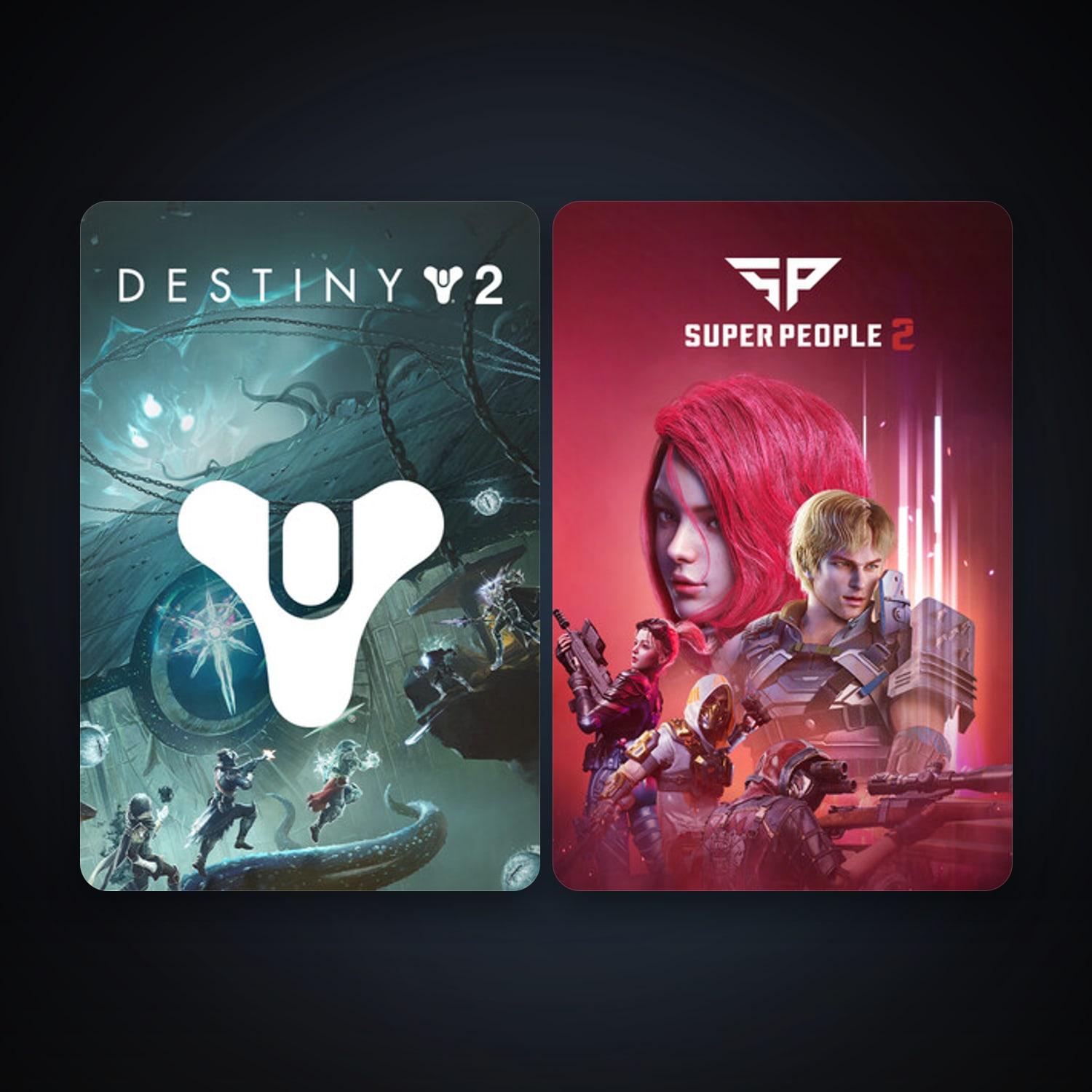 Destiny 2 + SUPER PEOPLE, 4 games, clean — HabibiAccounts